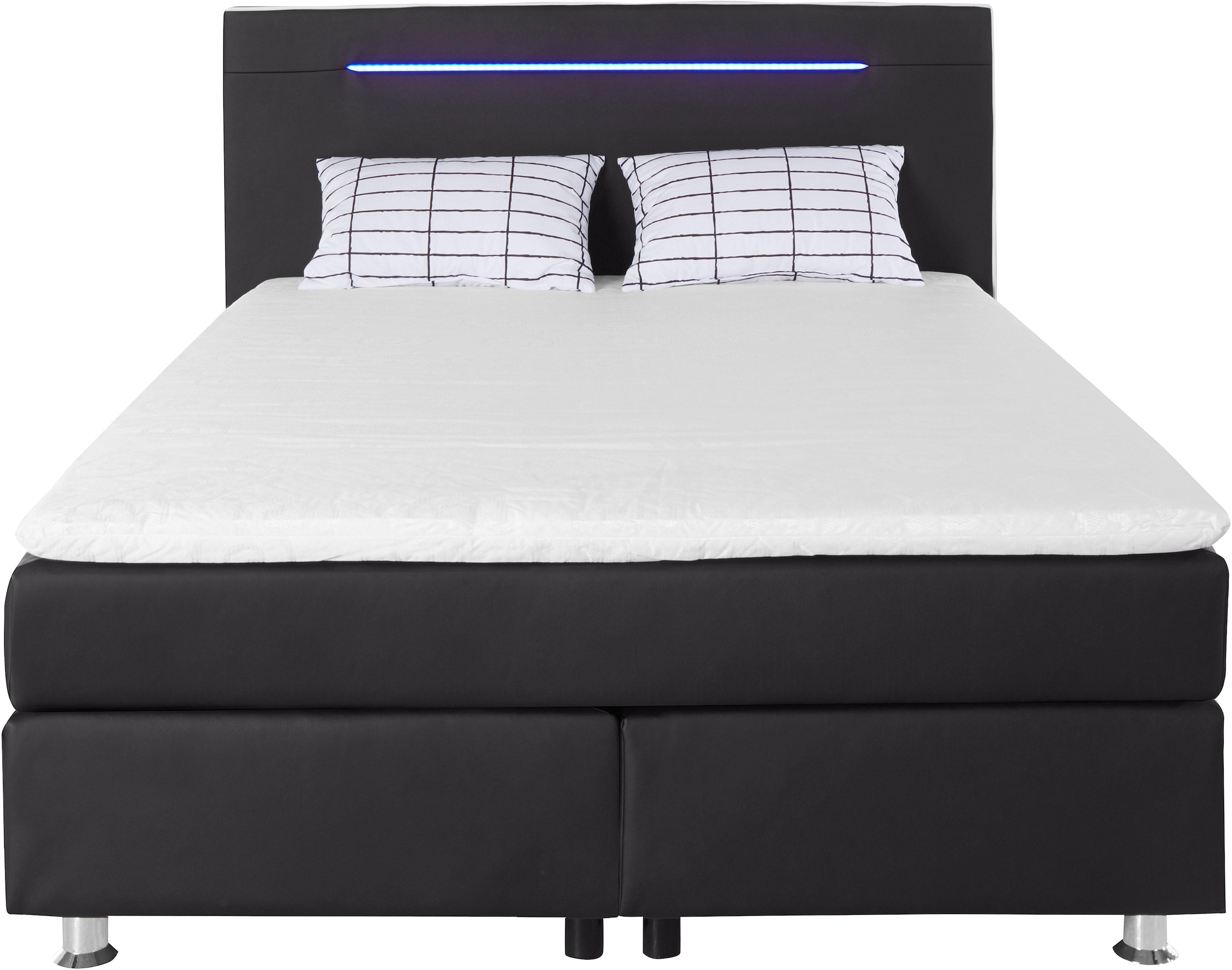 3. Bild von COLLECTION AB Boxspringbett, inkl. LED-Beleuchtung, Topper und Kissen