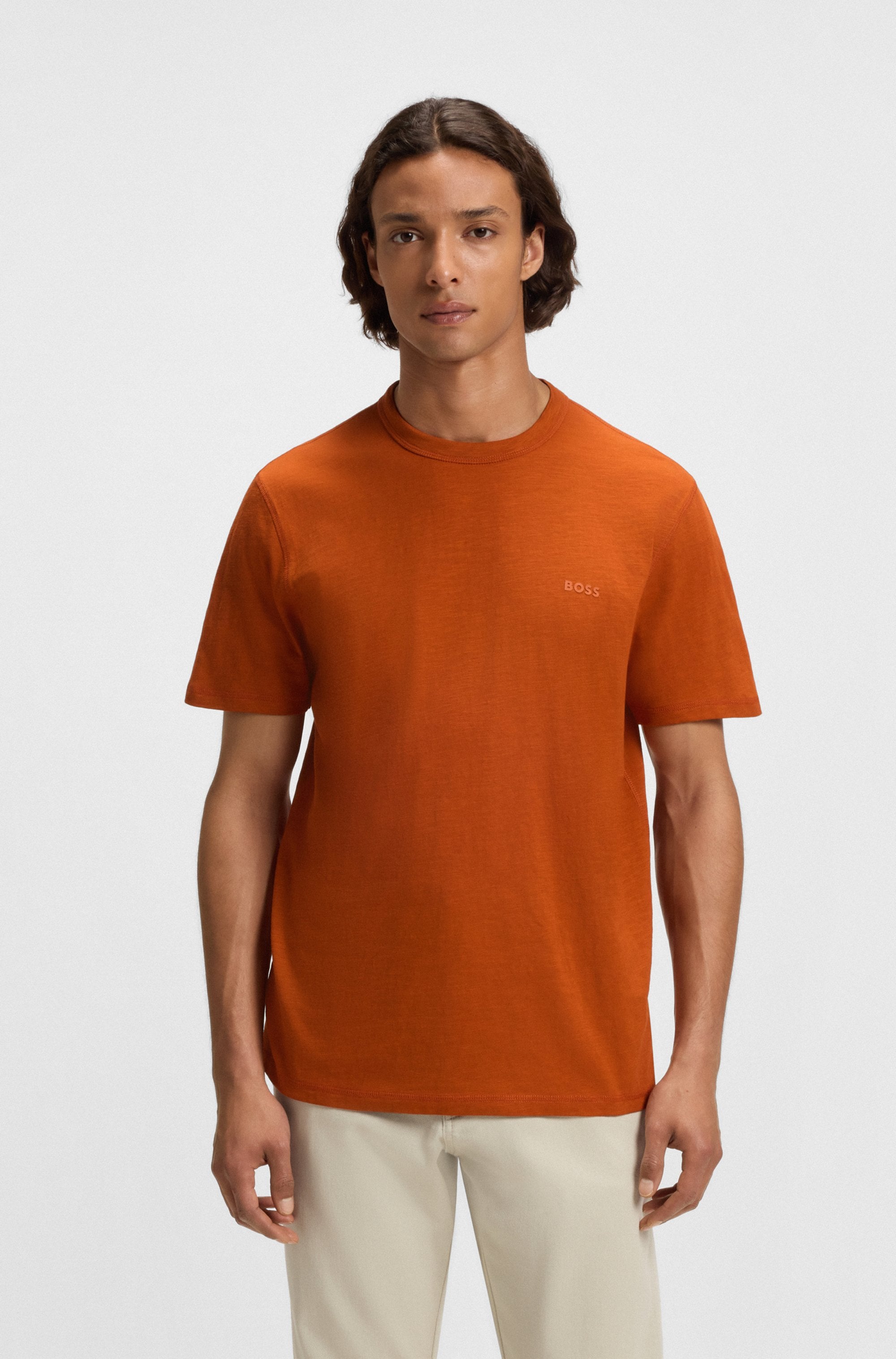 BOSS ORANGE T-Shirt »Tegood« Rundhalsausschnitt, Regular Fit, Logoschriftzug