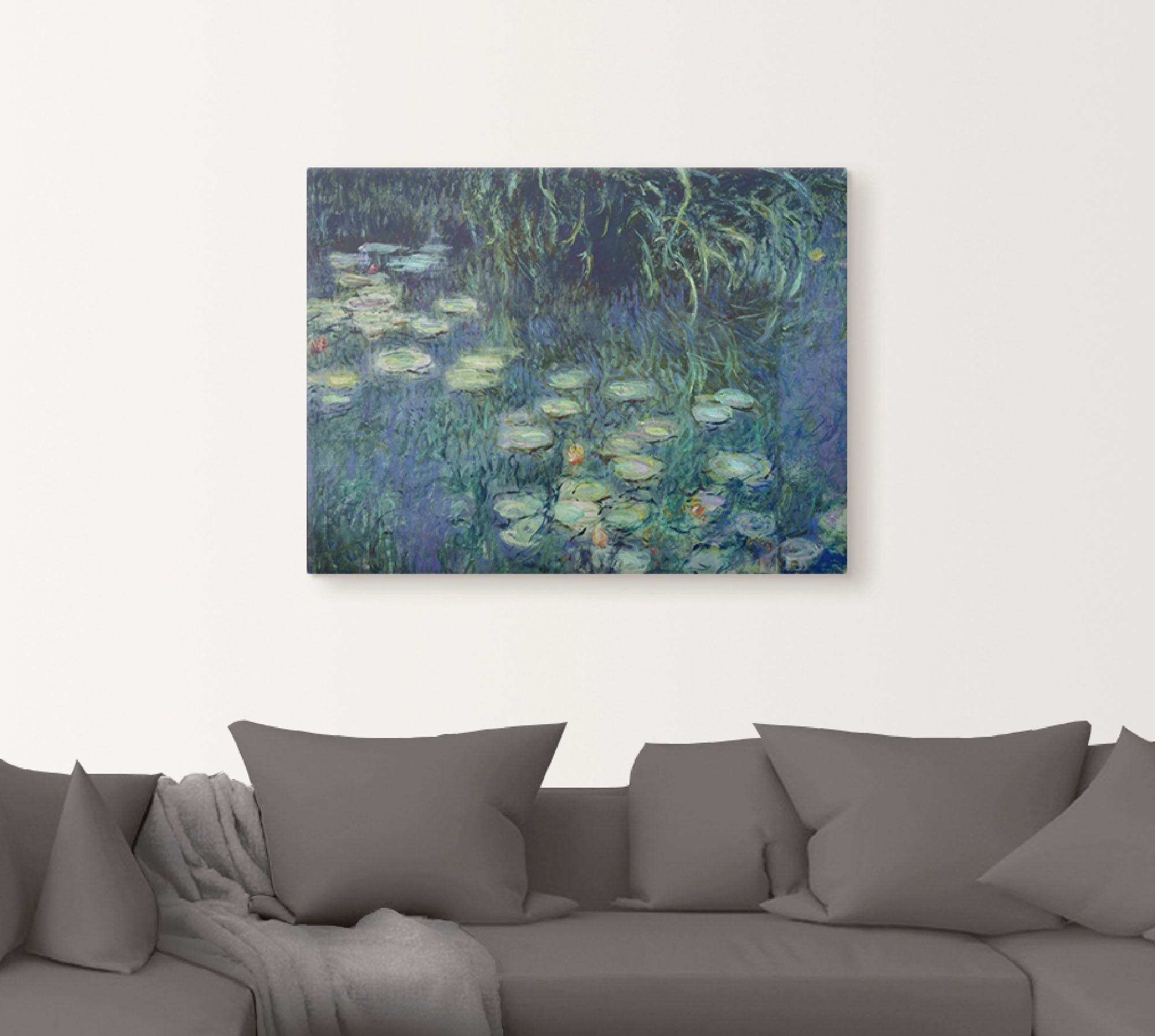 Artland Leinwandbild »Teil Seerosenbild Musée de l'Orangerie«, Blumen, (1 S günstig online kaufen