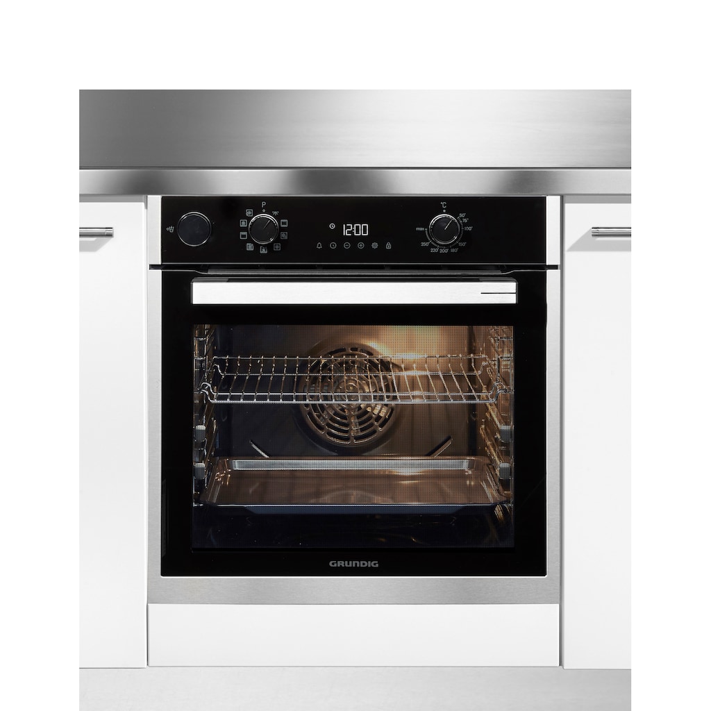 Grundig Dampfbackofen »GEBD19301B«, GEBD19301B, mit 2-fach-Teleskopauszug