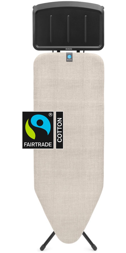 Brabantia Bügelbrett »Bügeltisch C, 124 x 45 cm, Dst-Ablage Solide«, Bügelfläche 124 cmx45 cm, Fairtrade-zertifiziert