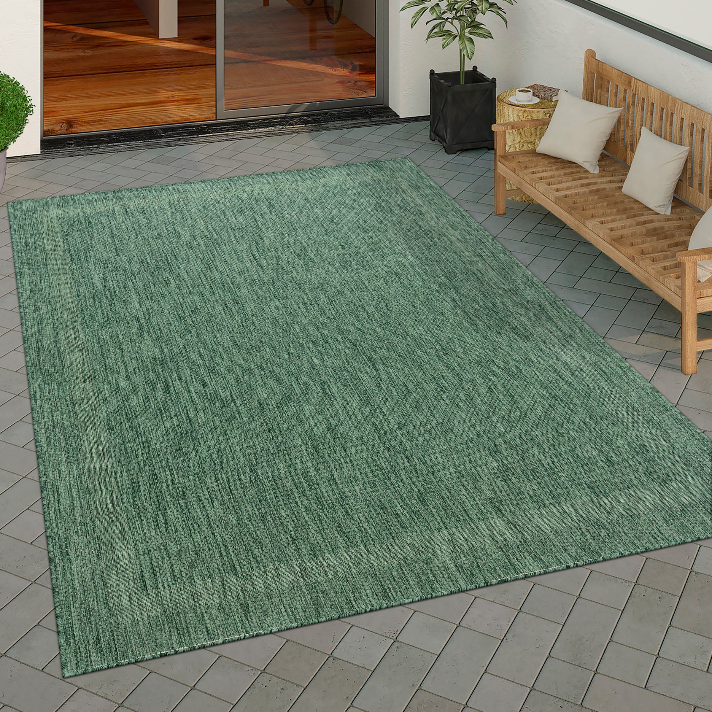 Paco Home Teppich »Roma 272«, rechteckig, 4 mm Höhe, Flachgewebe, meliert, günstig online kaufen