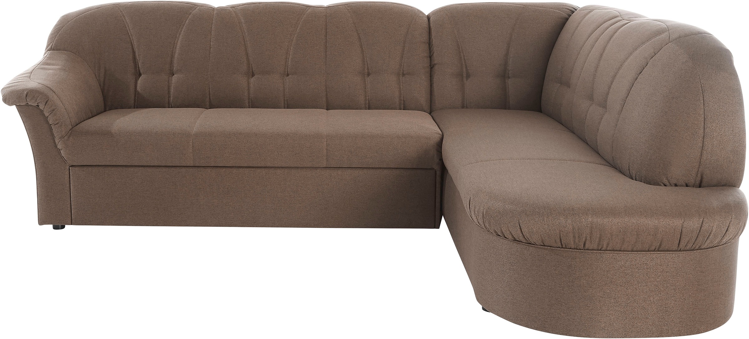 DOMO collection Ecksofa »Pegnitz, elegante Rückensteppung, zeitlose Formensprache, L-Form«, wahlweise mit Bettfunktion