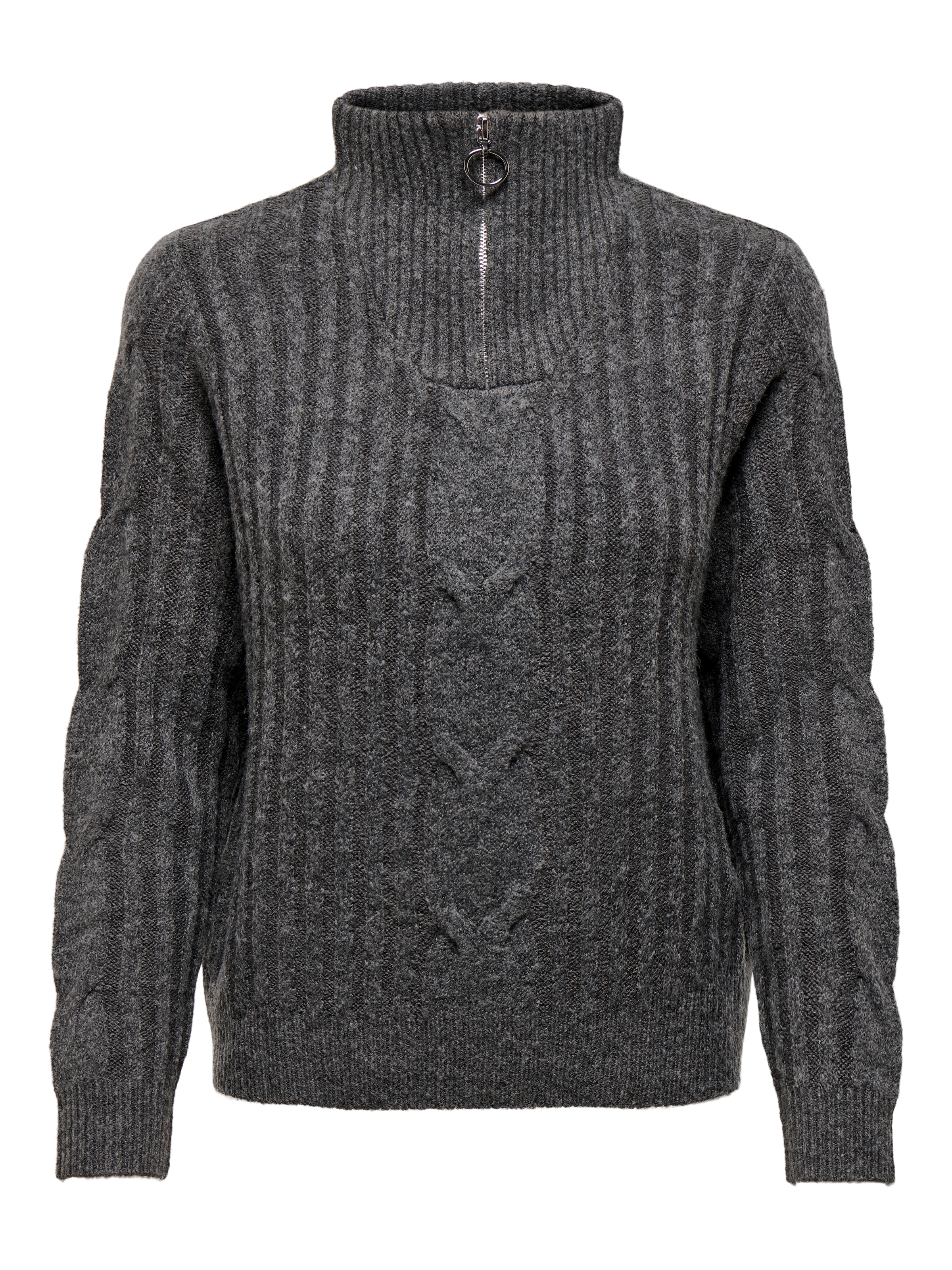 JDY Stehkragenpullover »JDYANDREA L/S ZIP CABLE PULLOVE KNT NOOS«