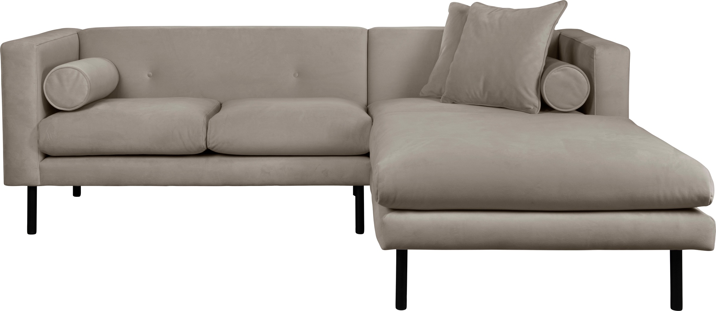 Guido Maria Kretschmer Home&Living Ecksofa »Lillibeth L-Form Designsofa, Maße B/T/H: 240/173/83 cm«, Zierkissen als Wendekissen, in Samtoptik oder Cord
