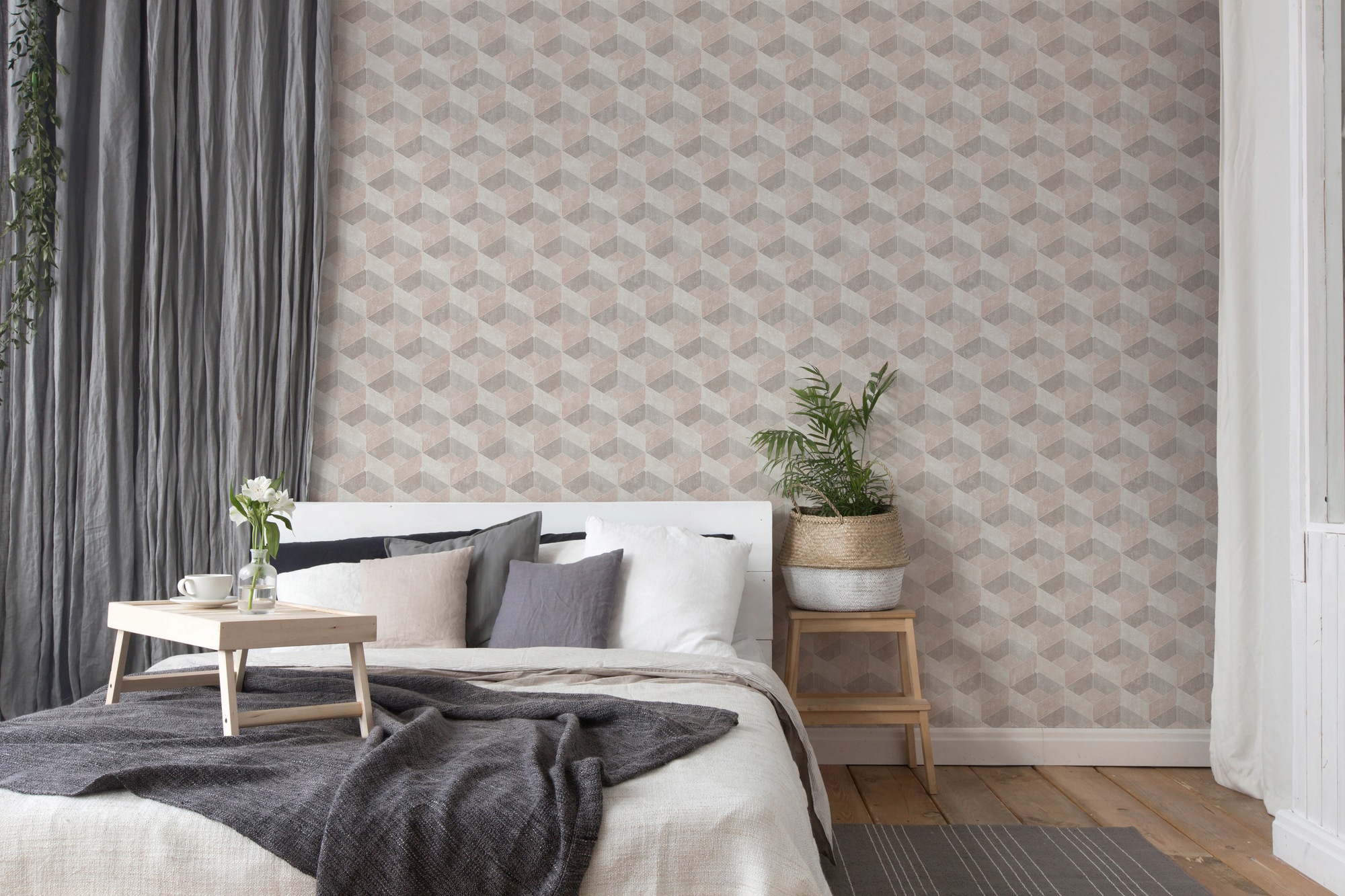 living walls 3D-Tapete »Titanium«, 3D-Optik-geometrisch-grafisch, Geometrisch Tapete 3D Effekt Tapeten Wohnzimmer Schlafzimmer Küche