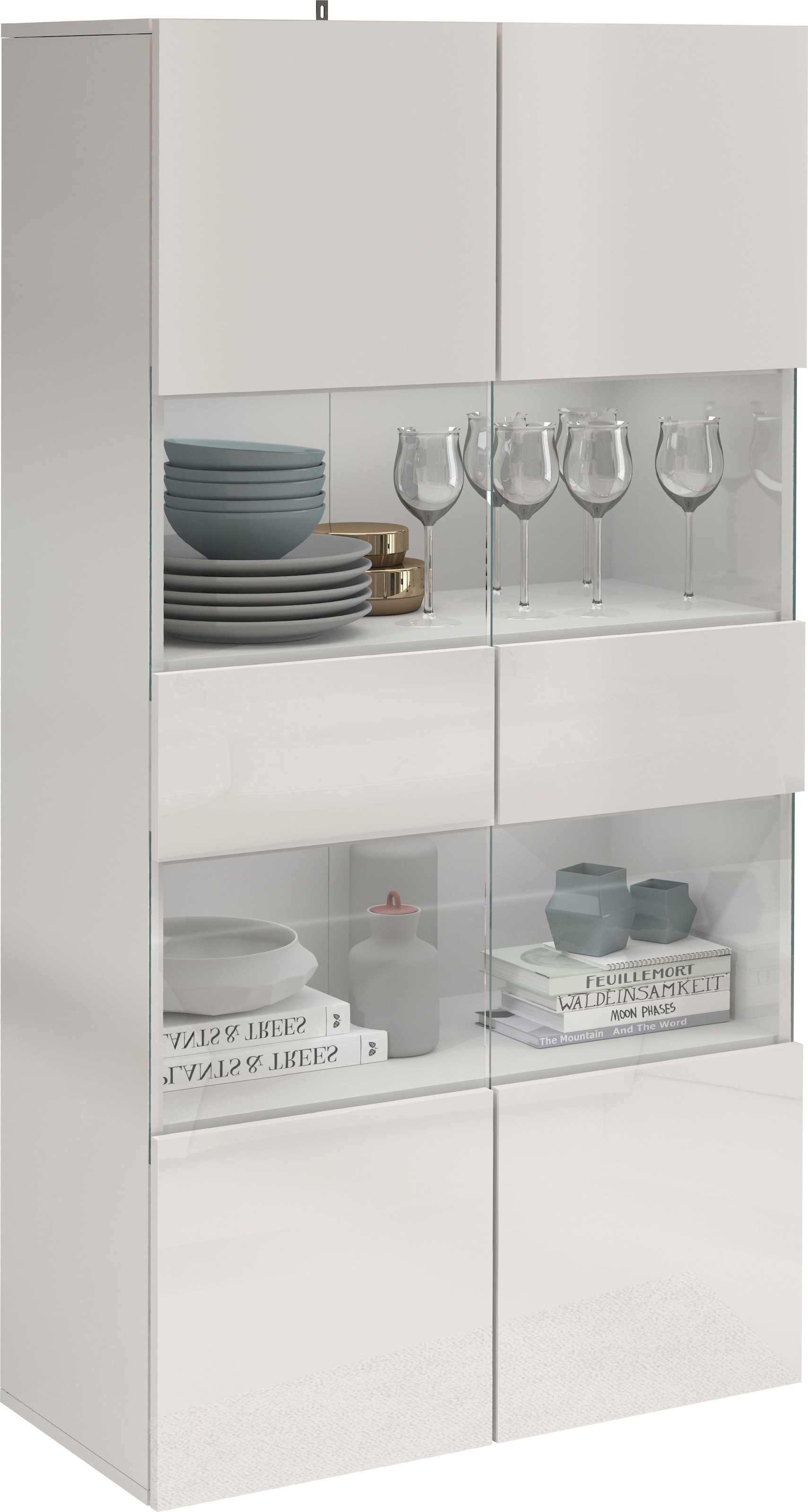 INOSIGN Vitrine »Egypt«, komplett hochglanz lackiert, 2 Glastüren