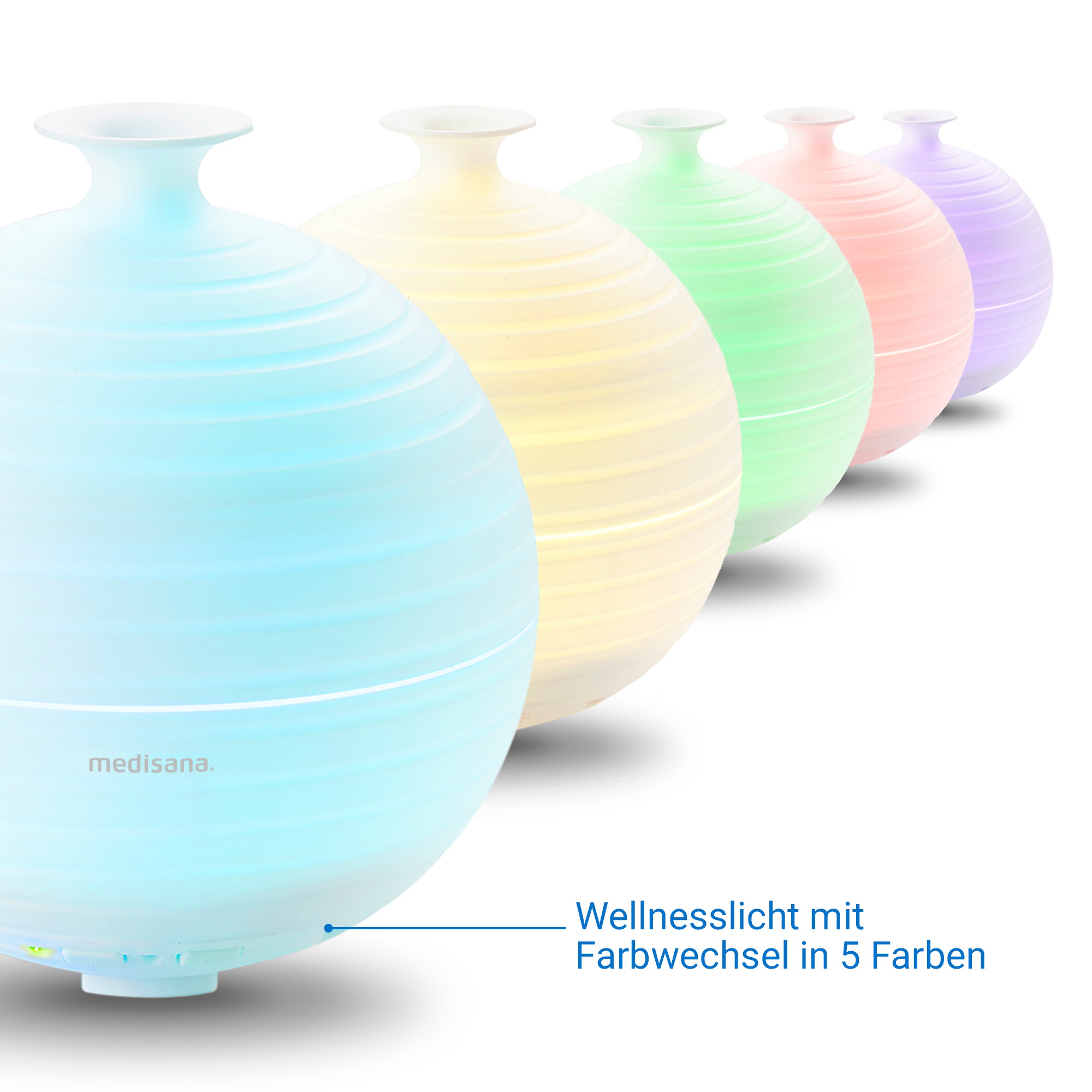 Medisana Diffuser »AD 620 Aroma Diffuser«, 0,3 l Wassertank, für Duftöle, Ultraschall-Technologie, 5 Wellnesslichter, Timerfunktion