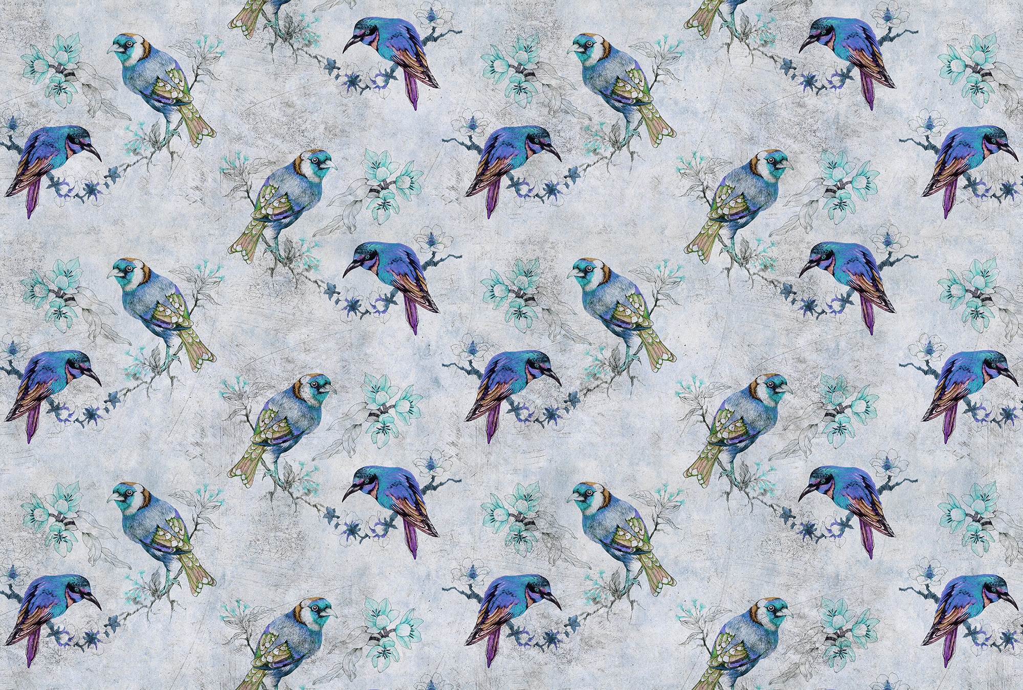 living walls Fototapete »Walls by Patel Love Birds 1« glatt Vlies, Wand, Sc günstig online kaufen