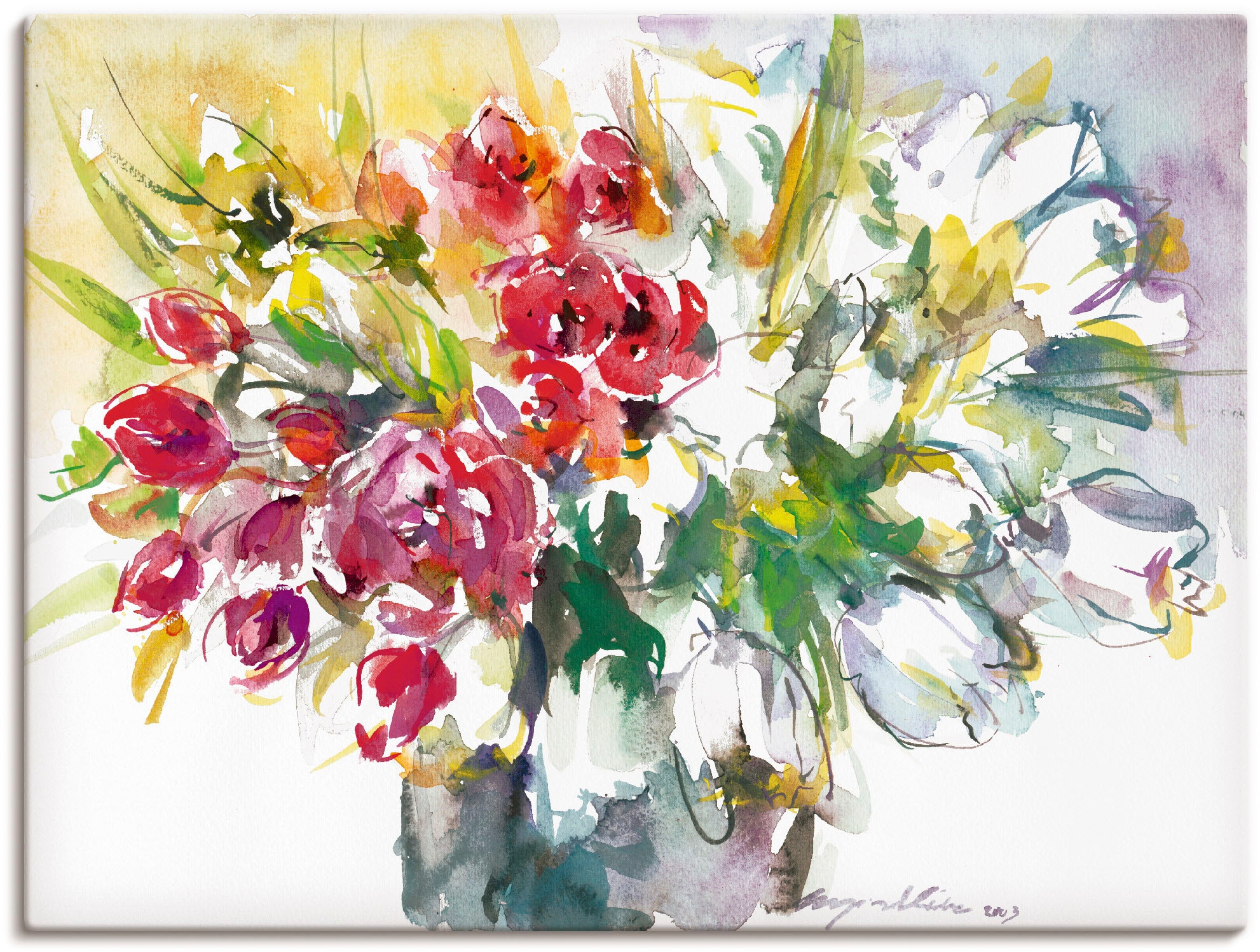 Artland Wandbild »Blumenstrauß IV«, Blumen, (1 St.), als Leinwandbild, Post günstig online kaufen