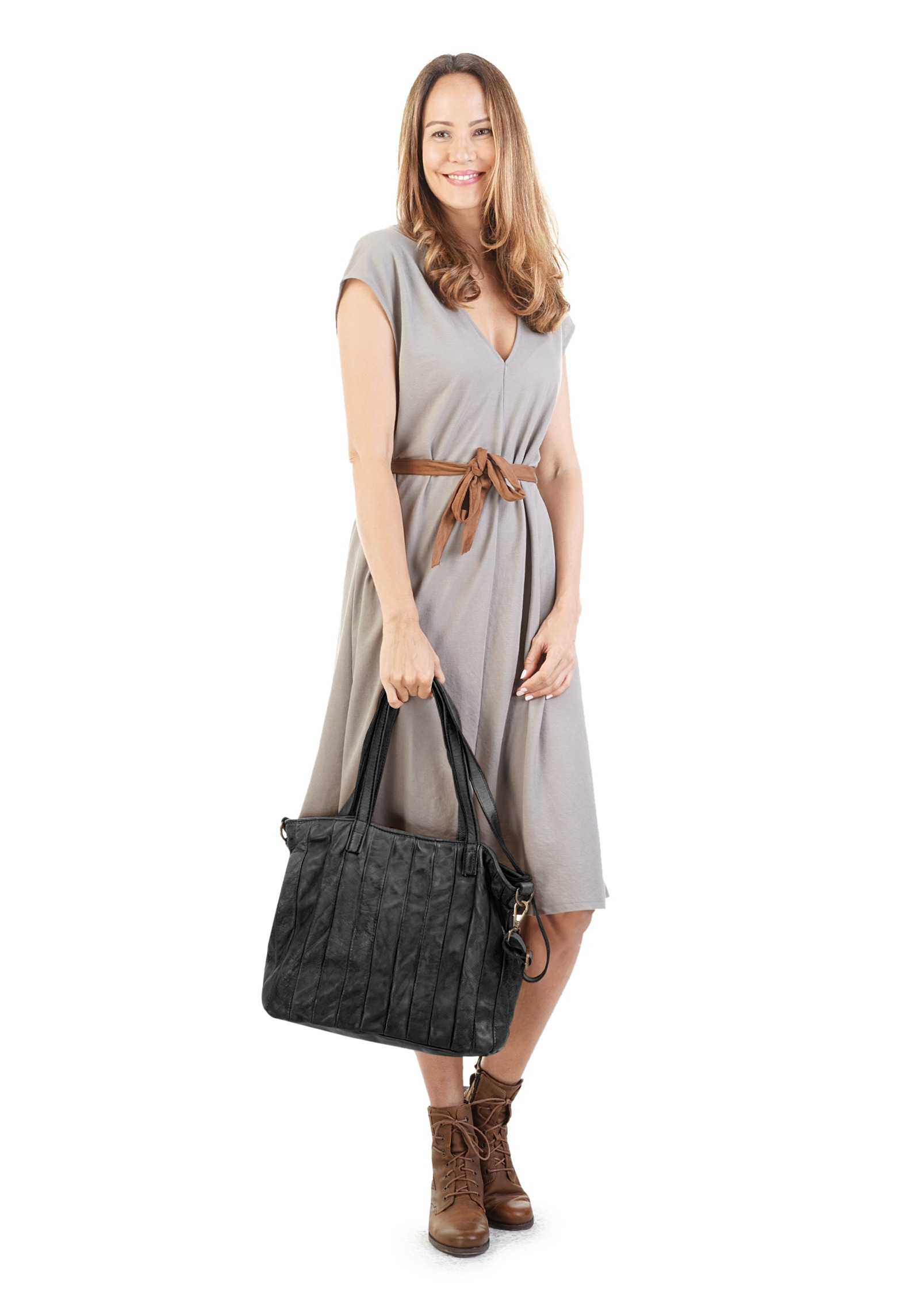 Samantha Look Shopper, echt Leder, Made in Italy