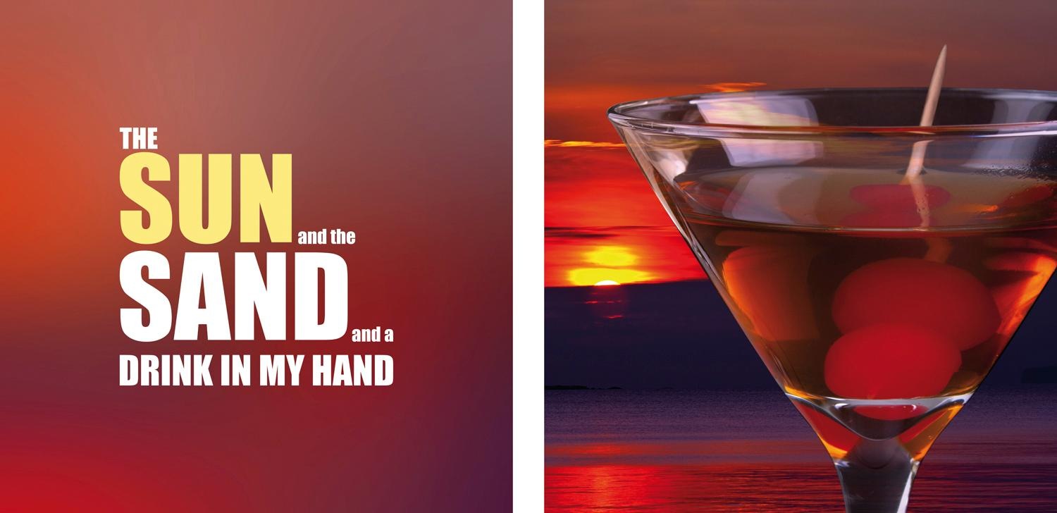 queence Leinwandbild »Sun, Sand & Drink«, Getränke-Bar & Lounges-Kunst-Mode günstig online kaufen