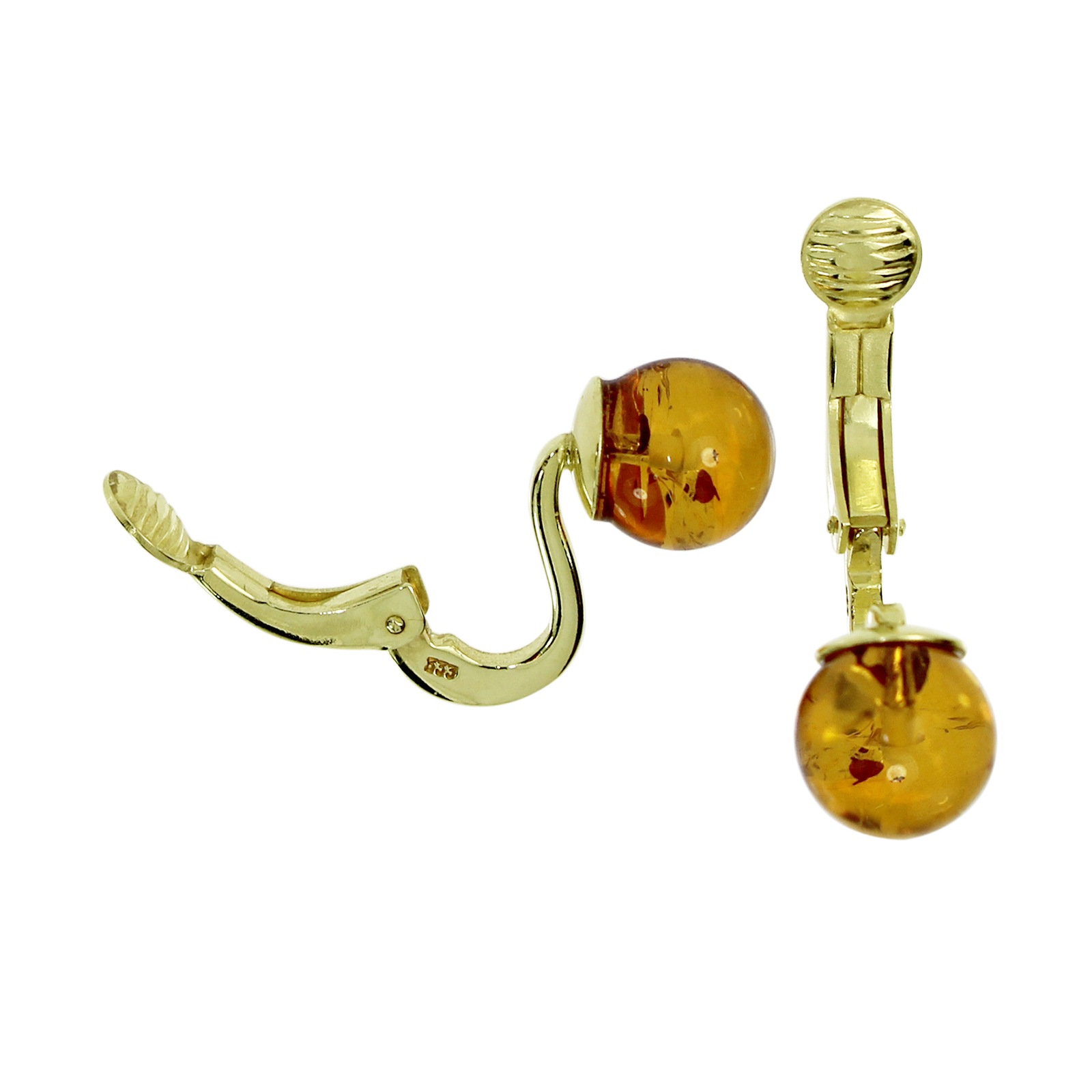 OSTSEE-SCHMUCK Paar Ohrclips »Ostsee-Schmuck Ohrclip Kugel 8 mm Ohrclip Kugel 8 mm«, (2 tlg.)