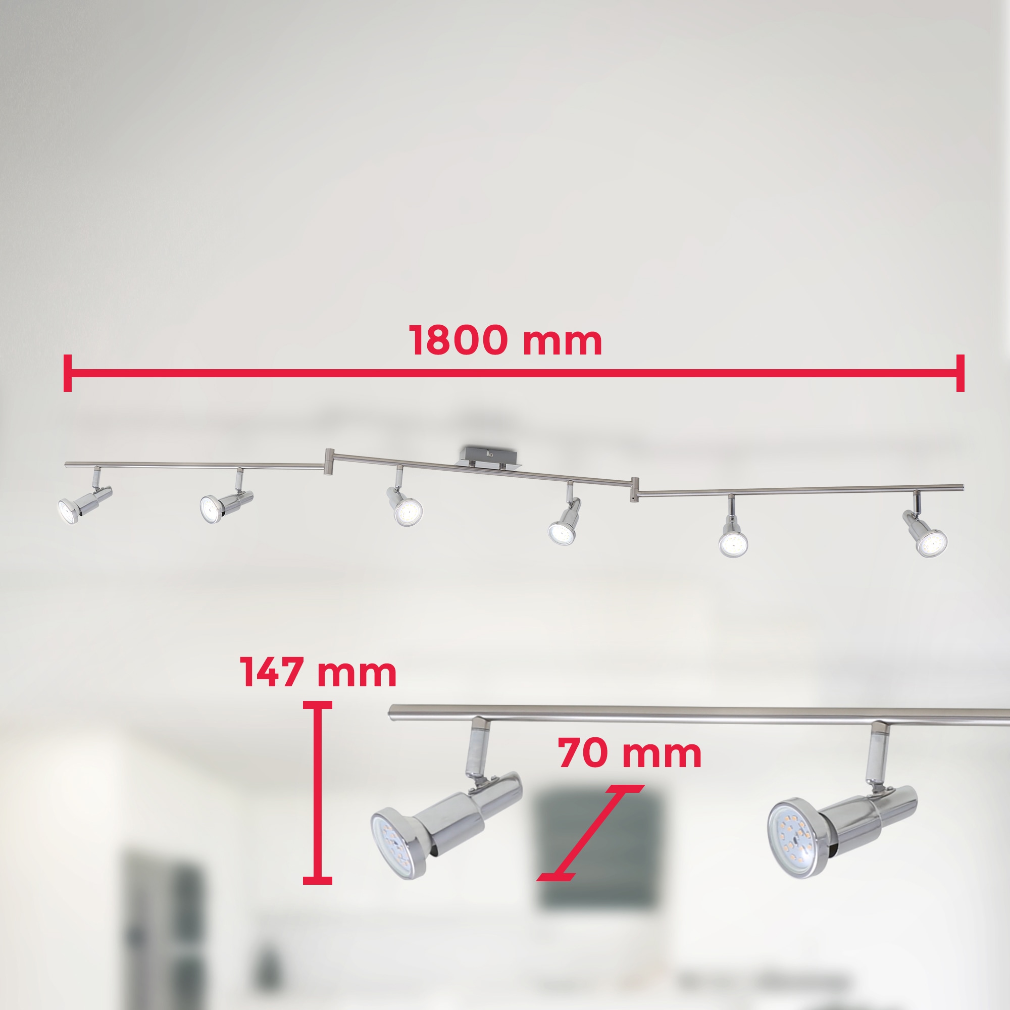 B.K.Licht LED Deckenspots, schwenkbar, 400lm Spots flammig-flammig, kaufen 5W online drehbar, 6 inkl. chromfarbene Deckenleuchte