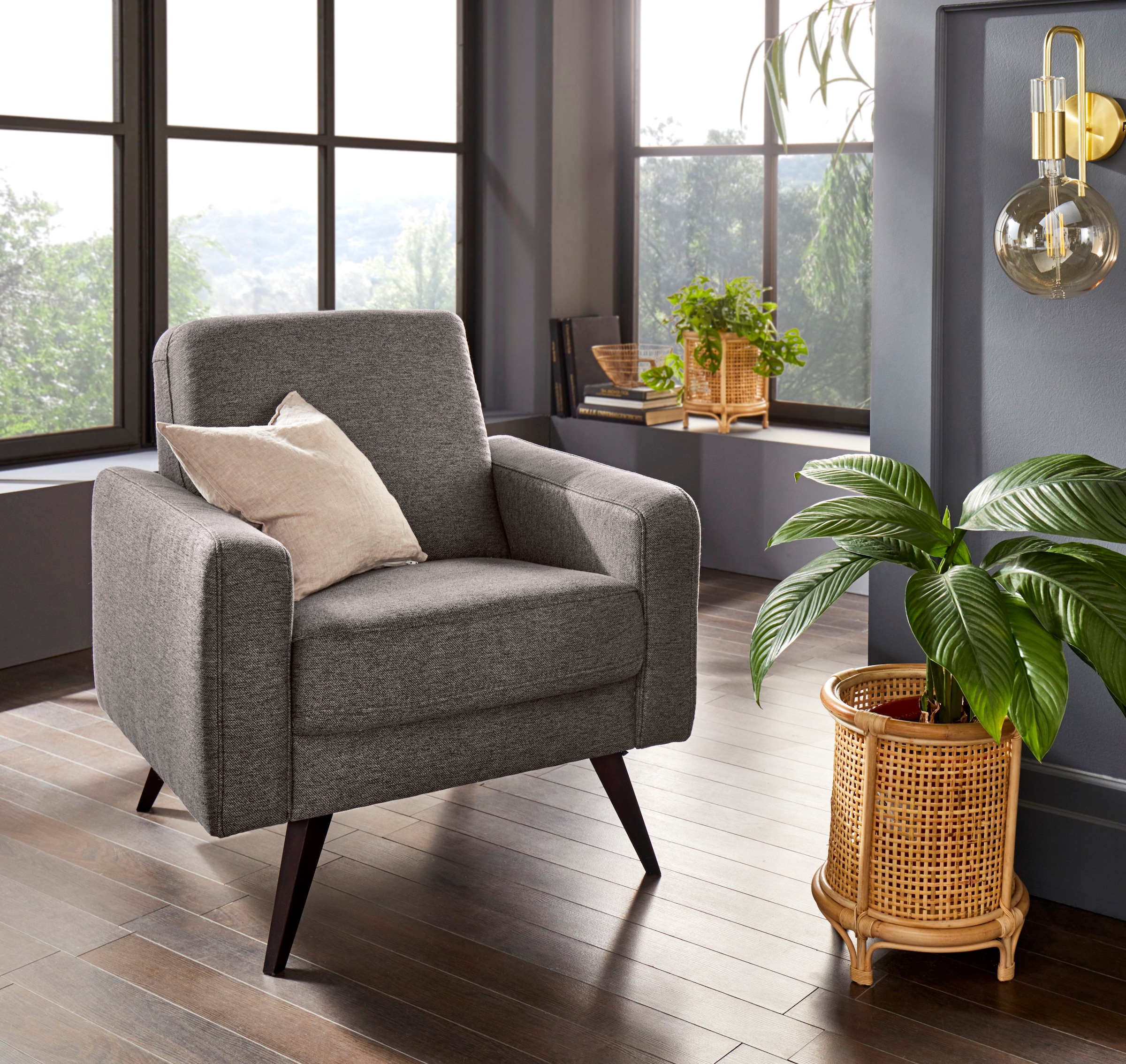 exxpo - sofa fashion Sessel »Samso, Loungesessel mit tollem Sitzkomfort«, K günstig online kaufen