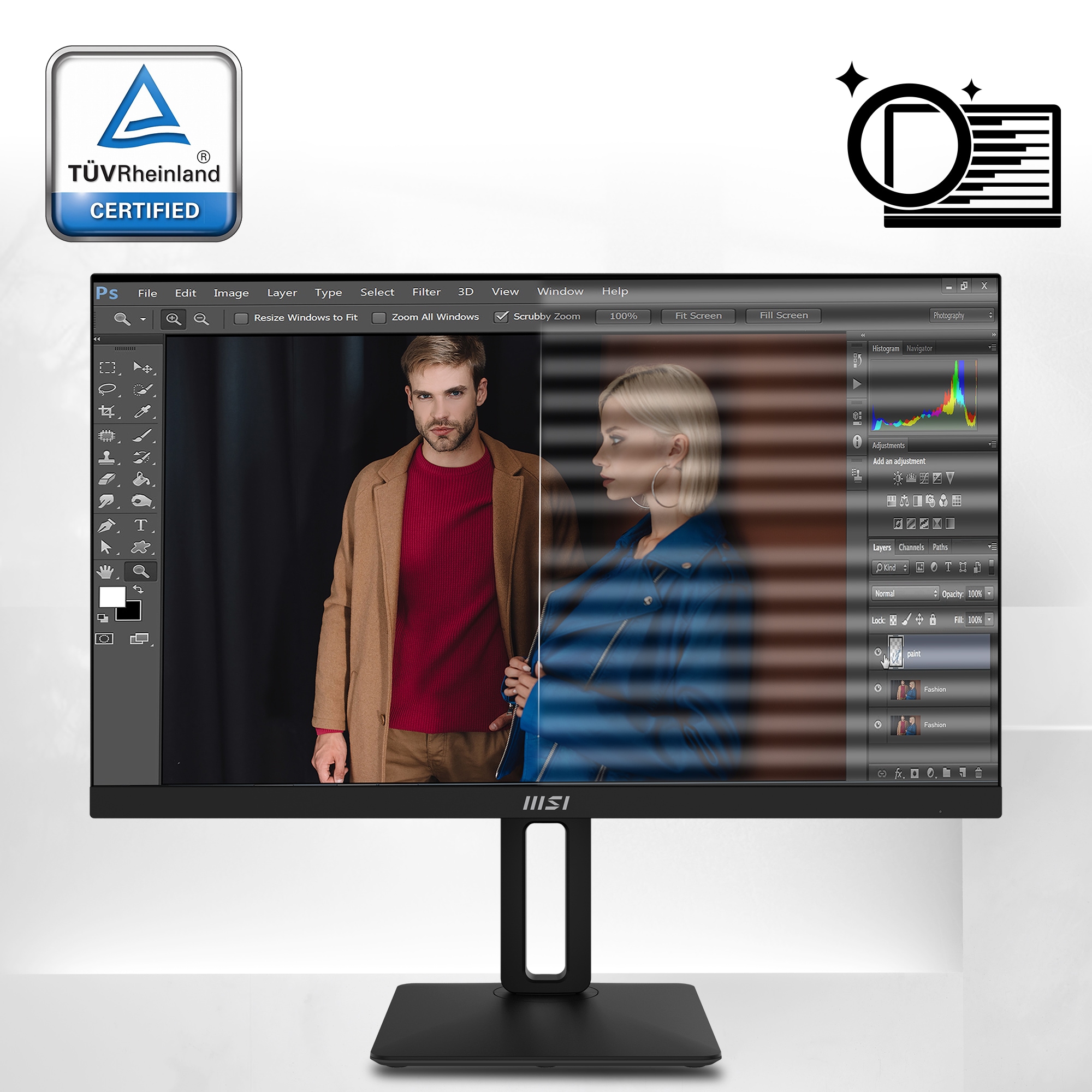 MSI LED-Monitor »PRO MP271AP«, 68,6 cm/27 Zoll, 1920 x 1080 px, Full HD, 1 ms Reaktionszeit, 100 Hz, höhenverstellbar, 3 Jahre Herstellergarantie