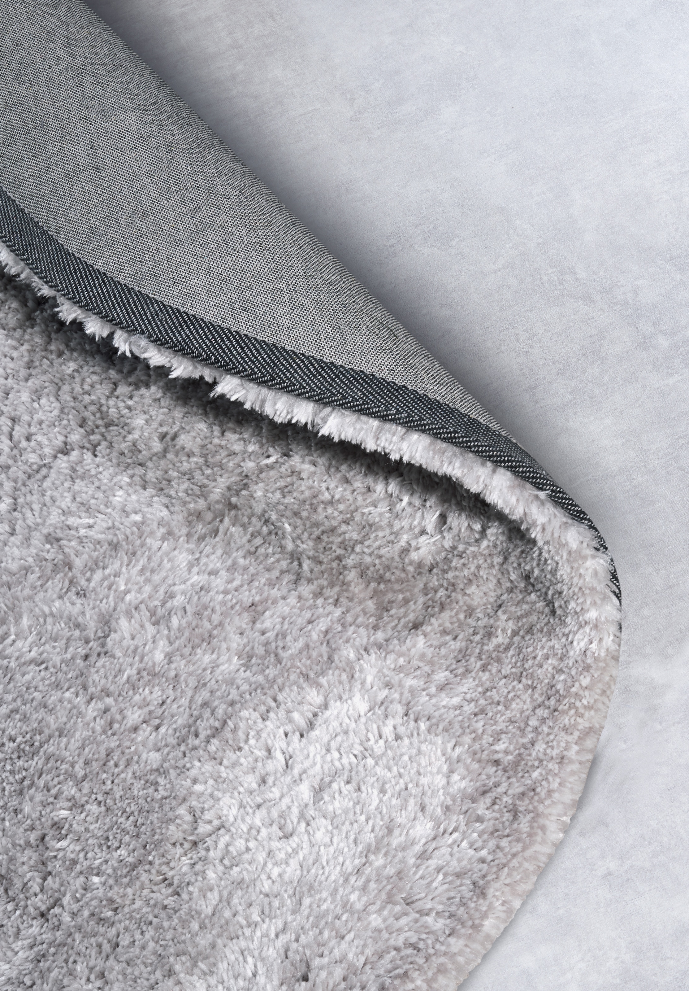 HANSE Home Hochflor-Teppich »Olaf«, rund, 38 mm Höhe, Langflor, Shaggy, einfarbig, flauschig, weich, glänzend, modern, uni
