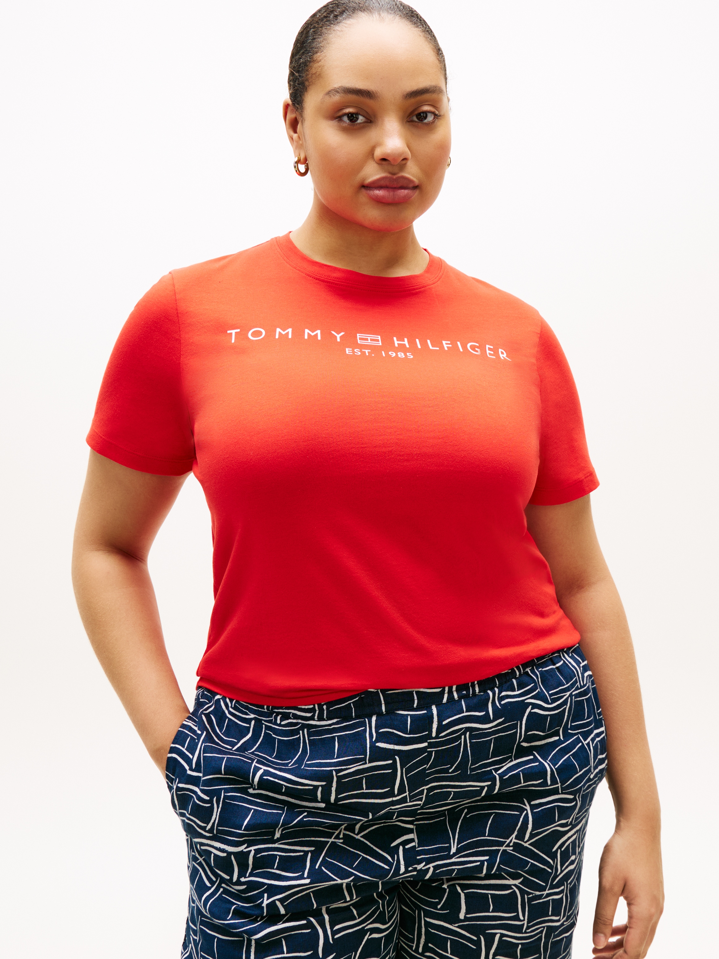 Tommy Hilfiger Curve T-Shirt »CRV REG CORP LOGO C-NK SS« in großen Größen