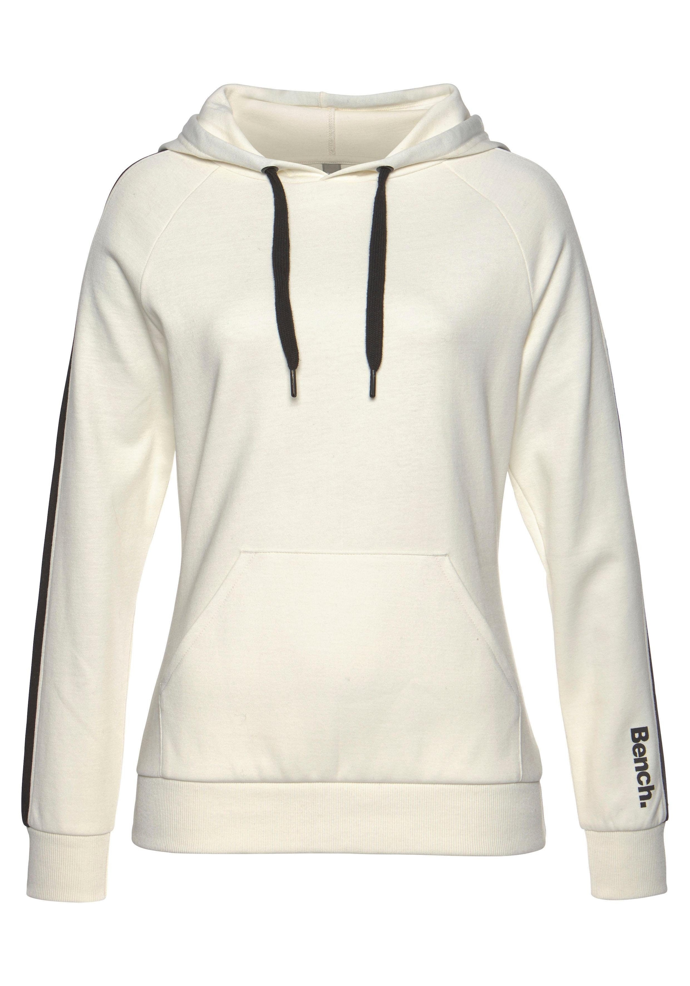 Bench. Loungewear Kapuzensweatshirt, mit Seitenstreifen und Kängurutasche, Loungewear