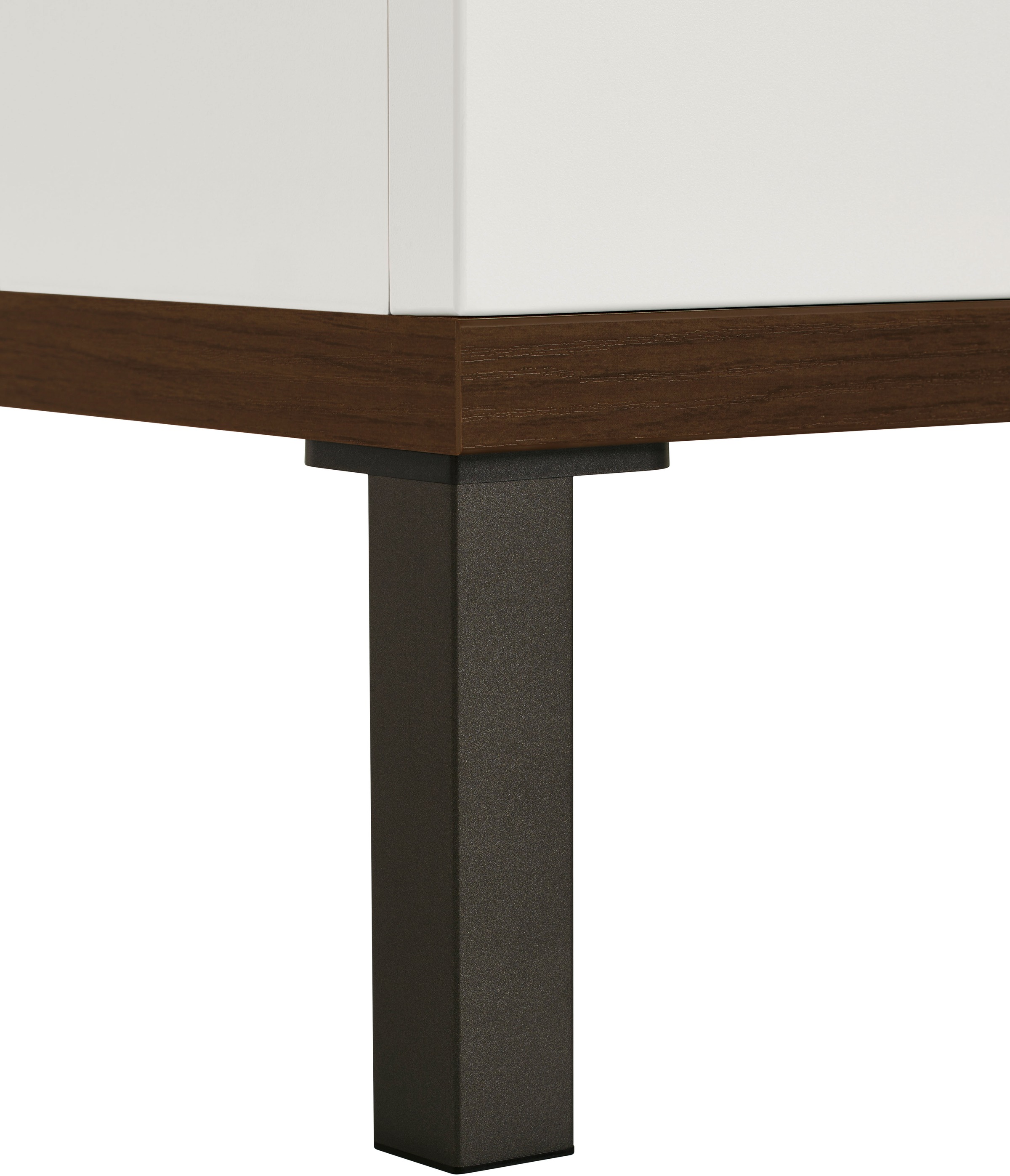 YUNY by PAIDI Sideboard »LOVELY ALIV mit 6 offenen Fächern«, (B/H/T ca. 123x85x38cm, Off-White/Dark-Walnut), yuny by PAIDI
