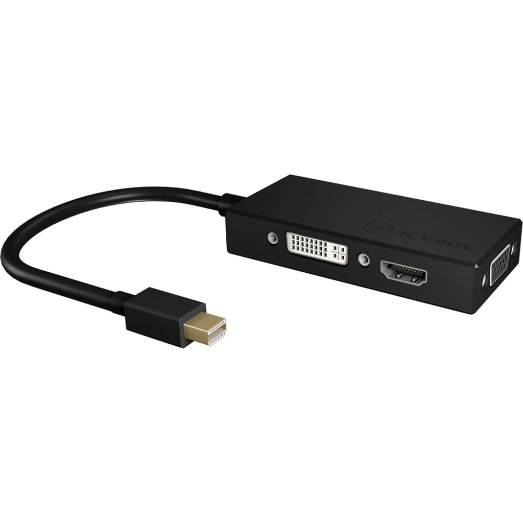 Raidsonic Computer-Adapter »ICY BOX 3-in-1 Mini DisplayPort zu HDMI, DVI-D und VGA Grafikadapter«