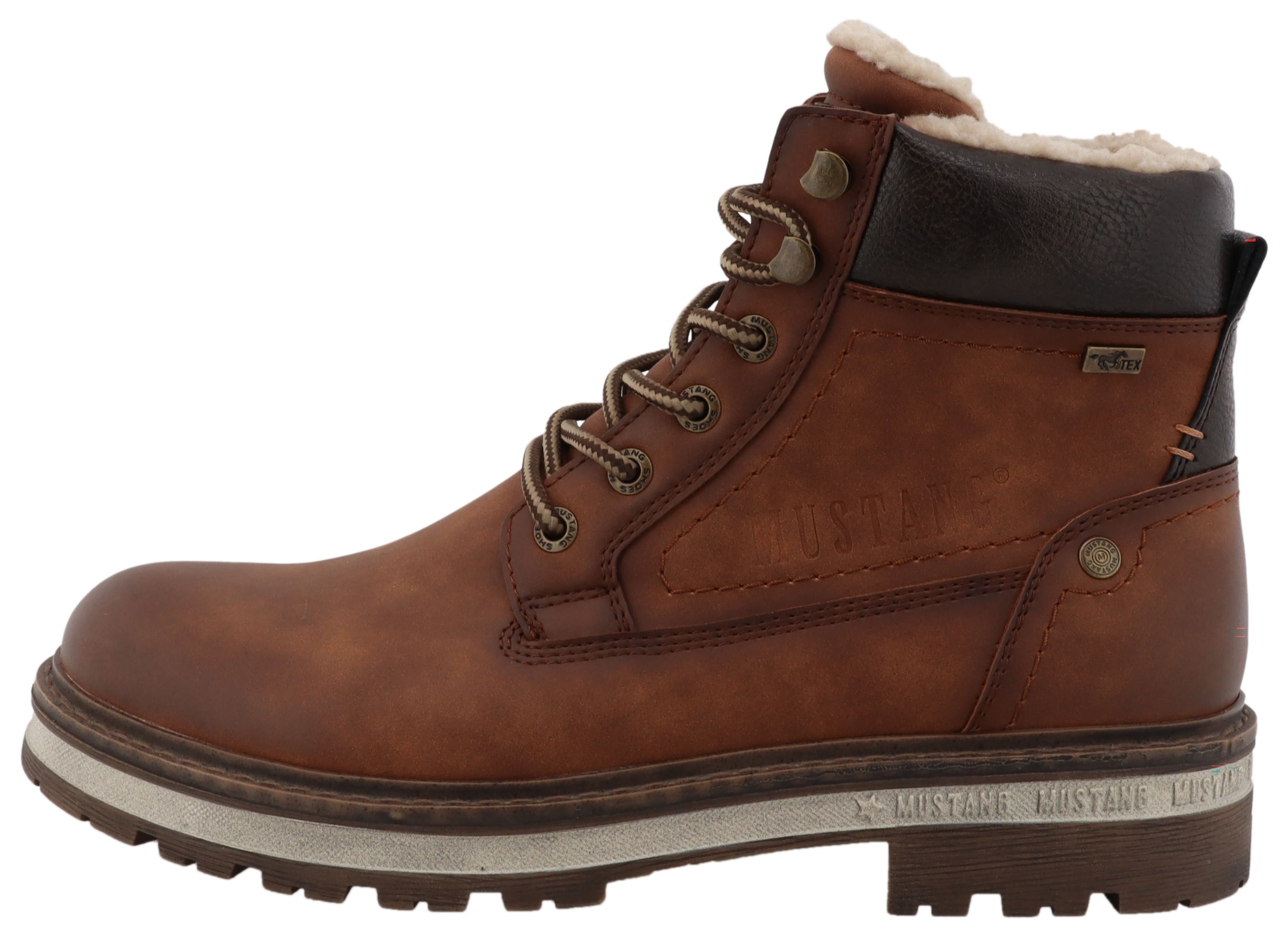 Mustang Shoes Winterboots »Merem«, Schnürstiefel, Winterstiefel mit TEX-Ausstattung