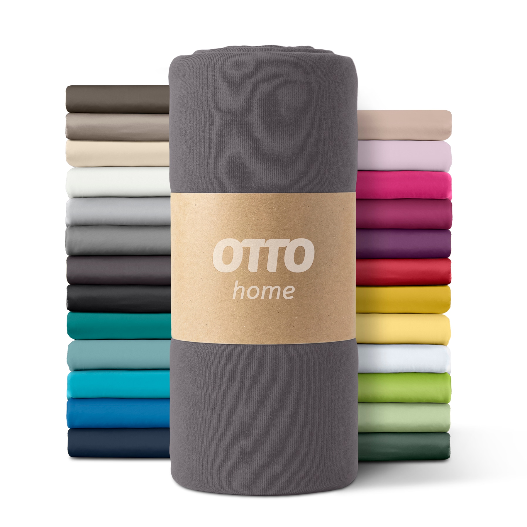 Otto Home Spannbettlaken "PAPRIKA Microfaser-Jersey, pflegeleicht", grau (anthrazit), B/L: 120cm x 200cm, 1 Stk., Microfaser-Jersey, 120x200 18cm
