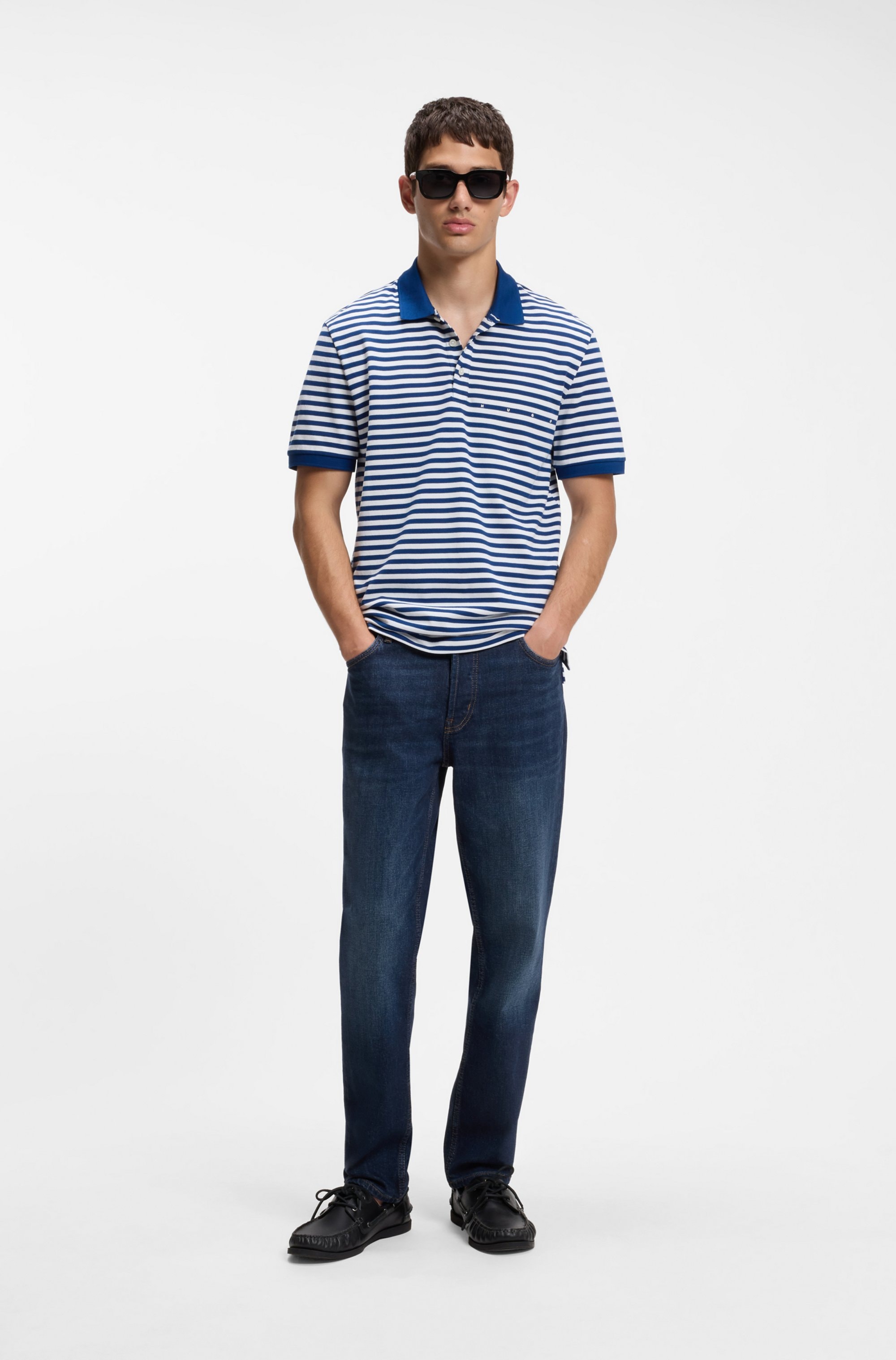 HUGO Tapered-fit-Jeans »HUGO 634« aus Stretch-Denim, mit Knopfleiste