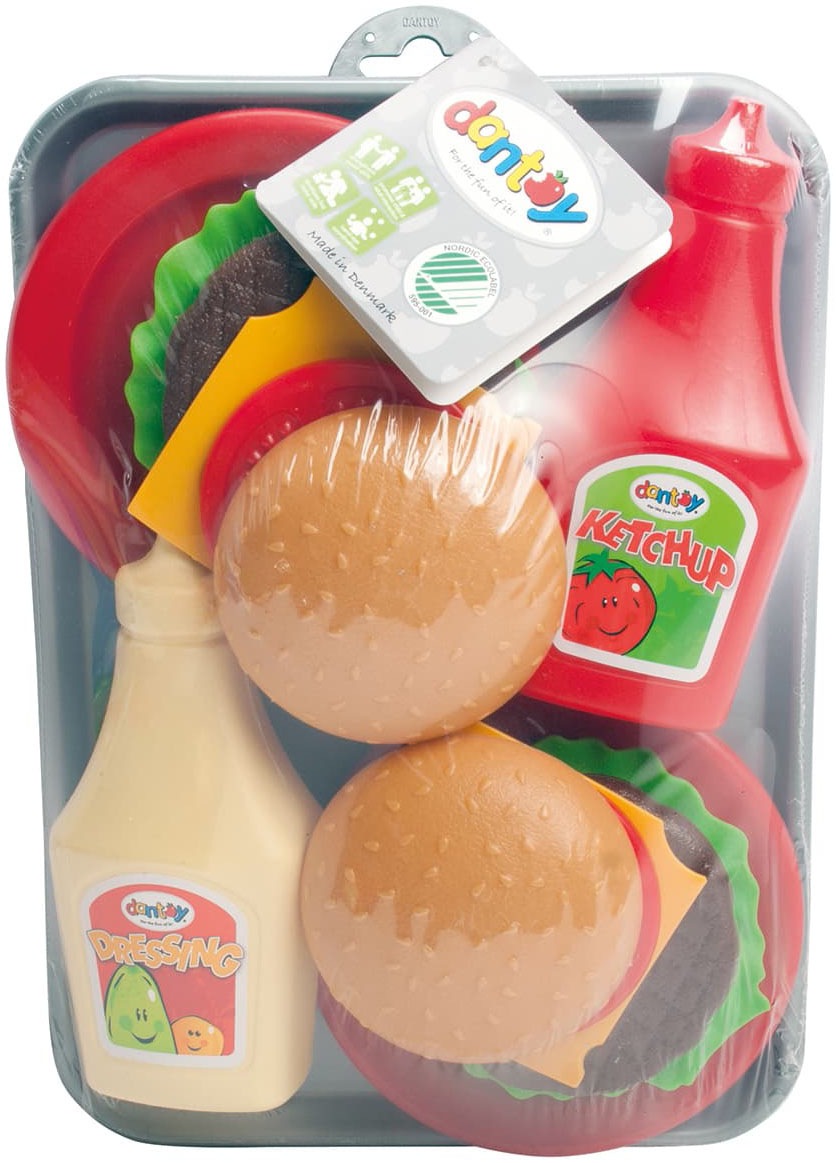Spiellebensmittel »Burger Set auf Tablett 17-teilig«, (17 tlg.), Made in Europe