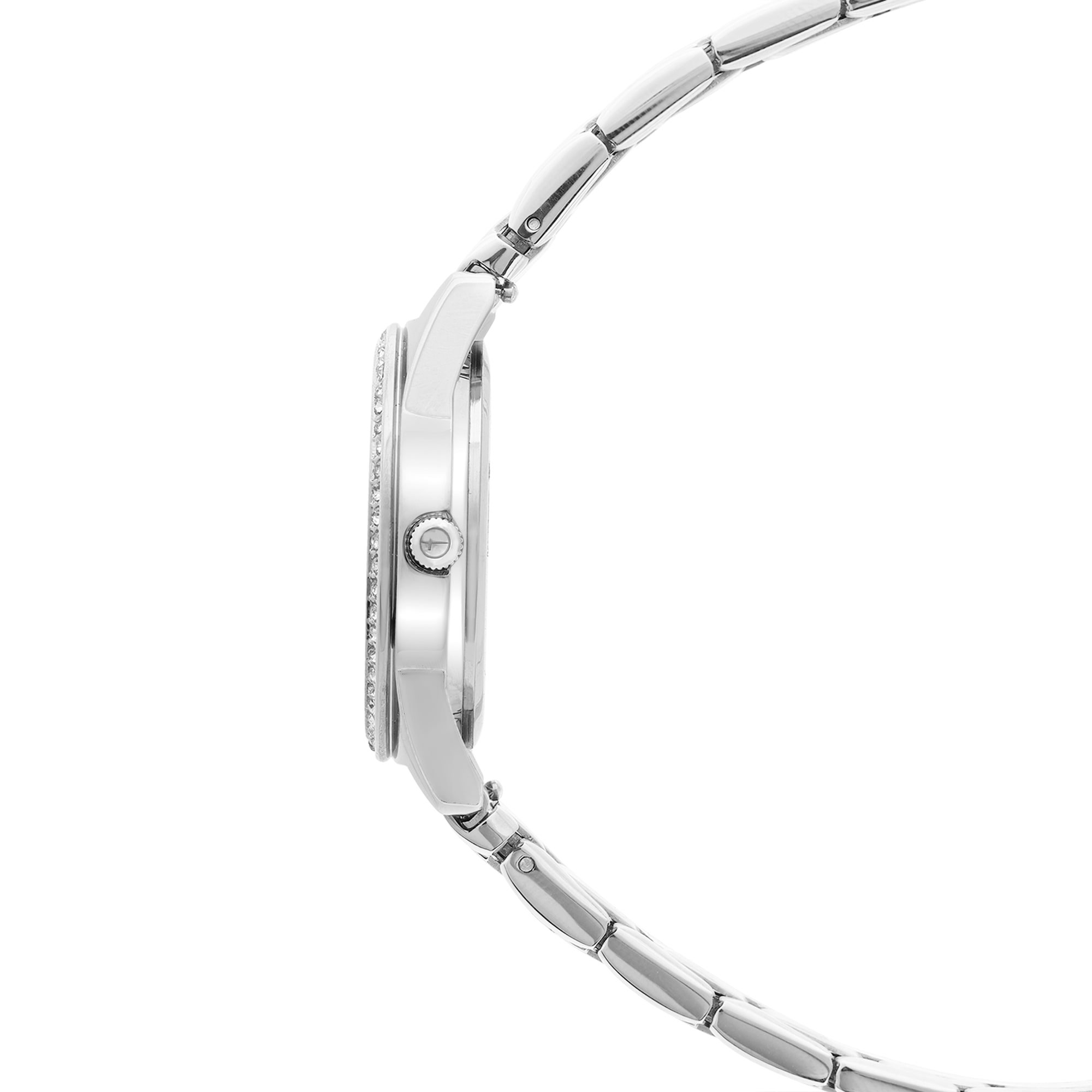 Tamaris Quarzuhr Armbanduhr, Damenuhr, Edelstahlarmband, analog, Glassteine