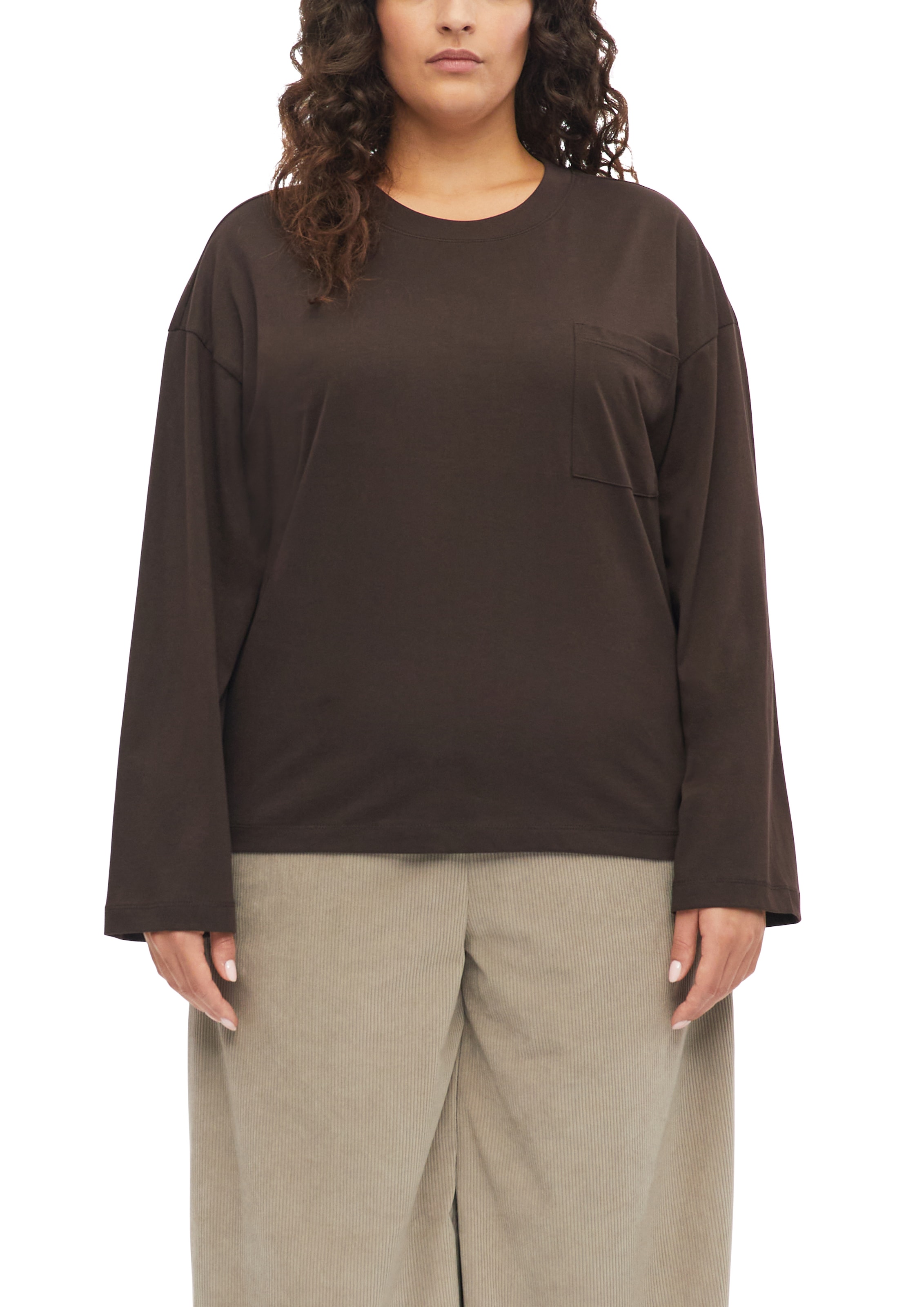 s.Oliver CURVE Langarmshirt mit Rundhals / Große Größen