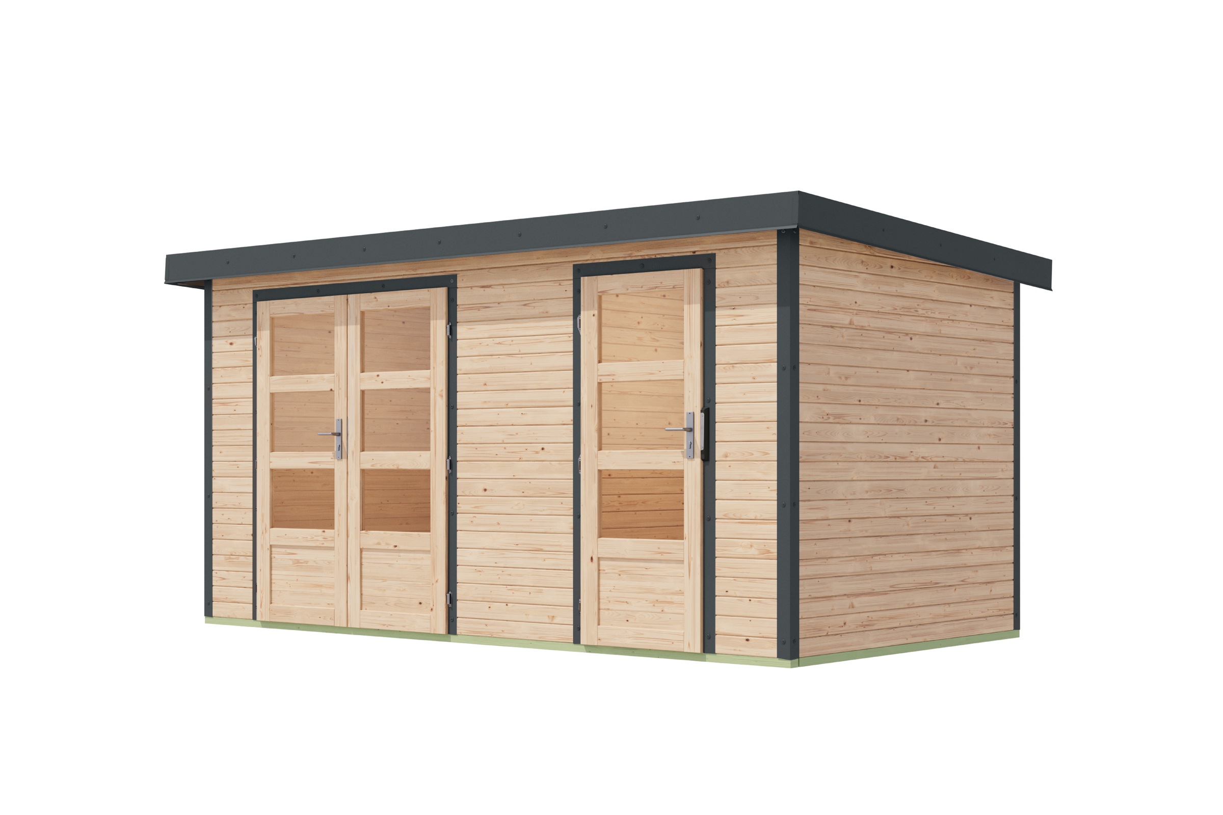 Karibu Gartenhaus »"Merkur A"« langlebige Kombination aus Holz- und Metalle günstig online kaufen