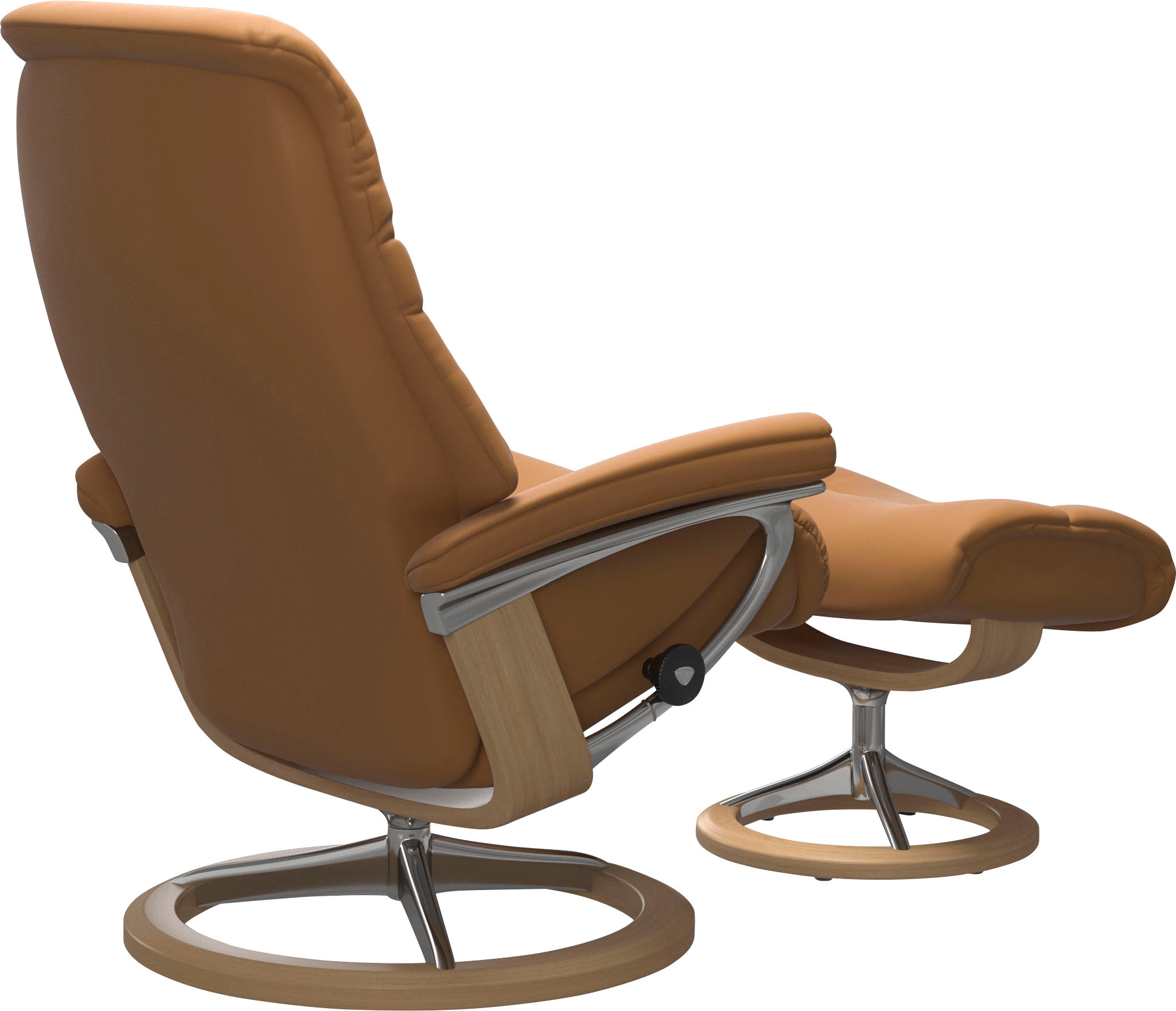 Stressless® Relaxsessel »Sunrise«, (Set, Relaxsessel mit Hocker), mit Signature Base, Größe L, Gestell Eiche