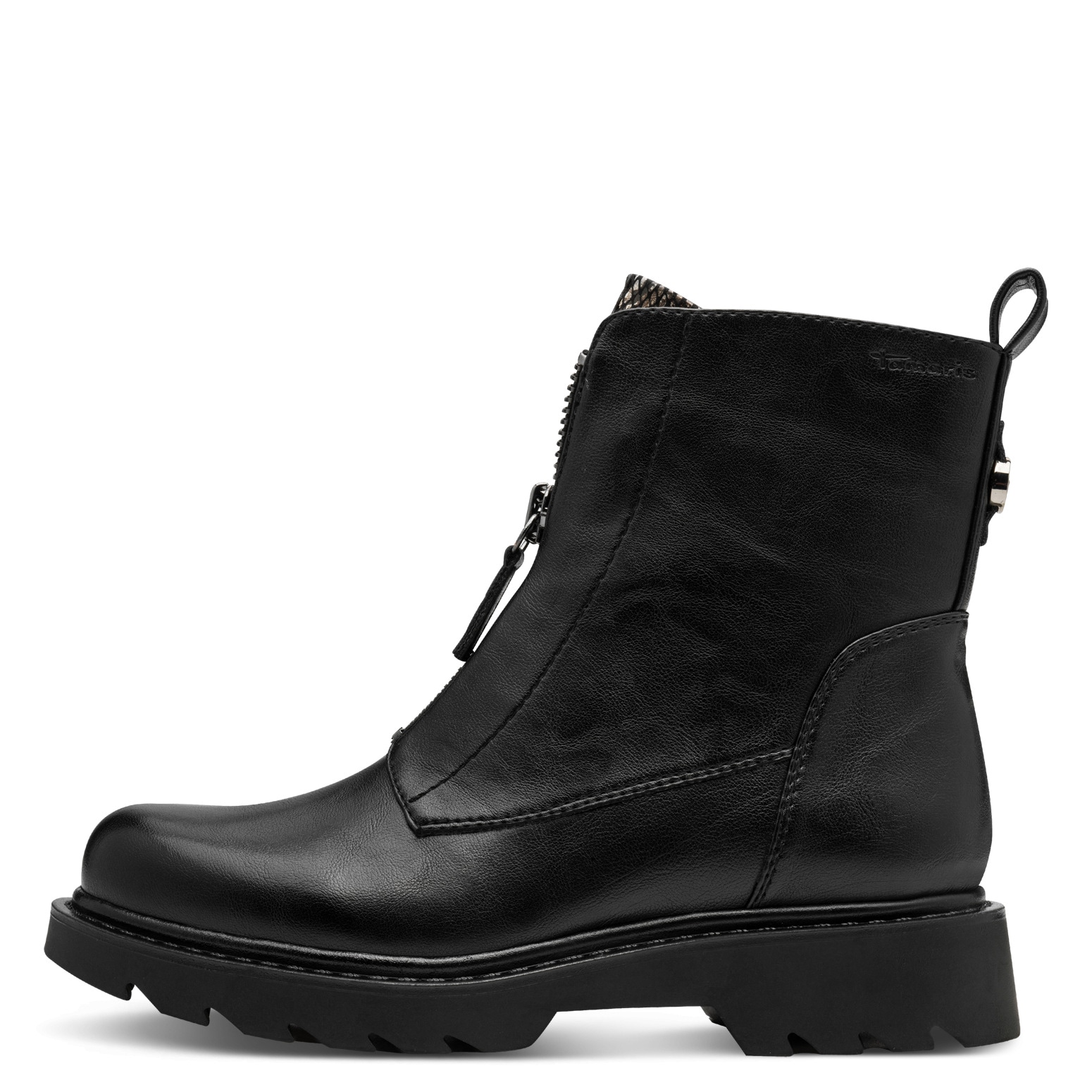 Tamaris Stiefelette, Blockabsatz, Boots mit Front- und Innenreißverschluss