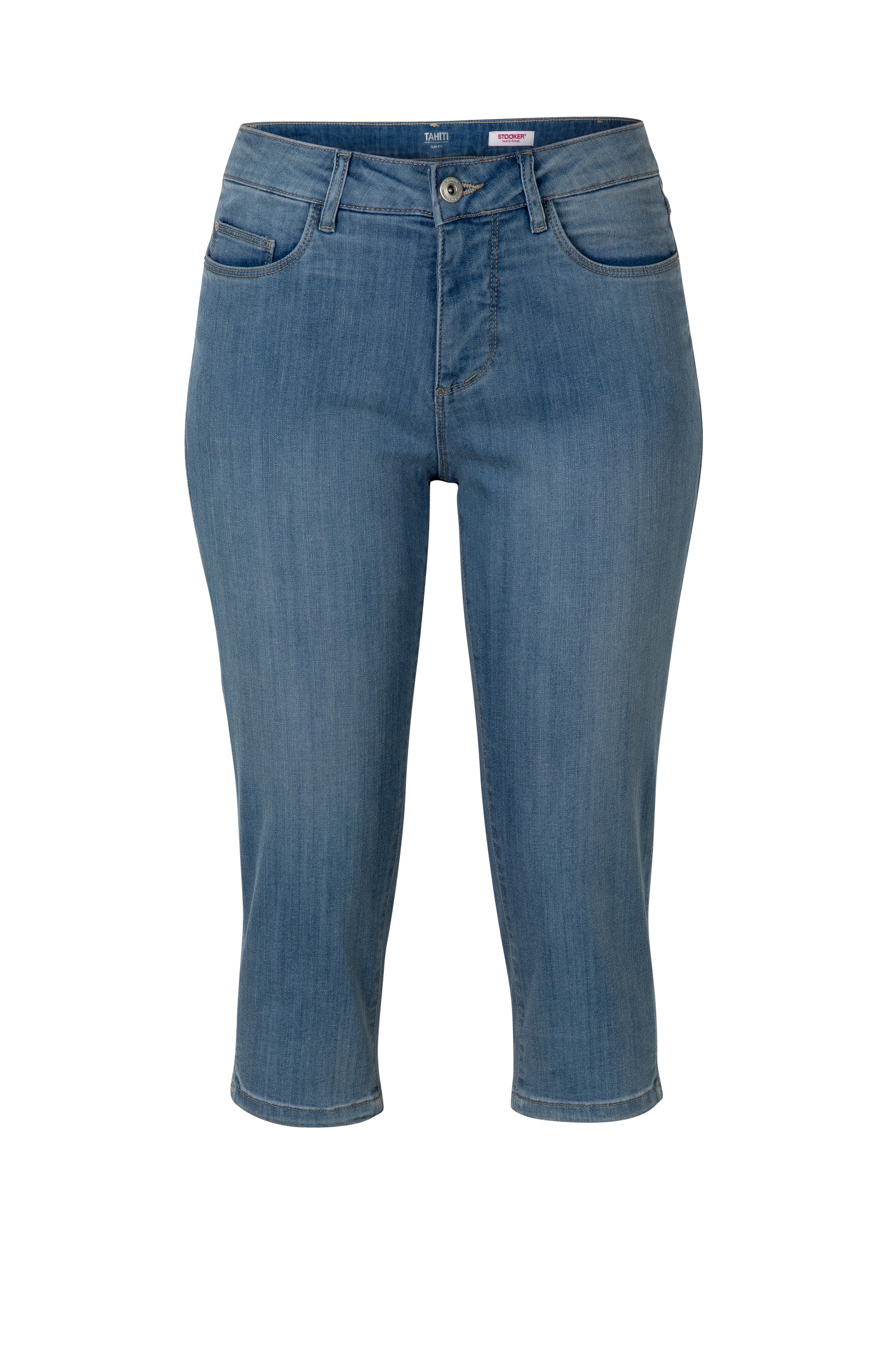 STOOKER WOMEN 7/8-Jeans »Tahiti Denim Capri Slim Fit«, Capri Slim Fit Casual Clean Wash Denim Jeans für Damen