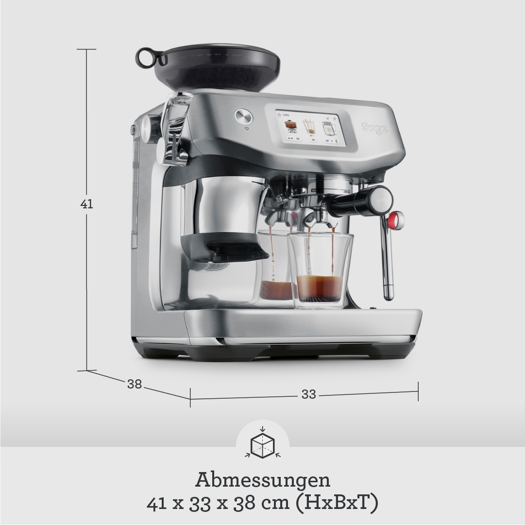 Sage Espressomaschine »Barista Touch Impress SES882BSS, mit Cold Brew und kaltem Espresso«, Barista-Anleitung, Einstellungen für Milchalternativen