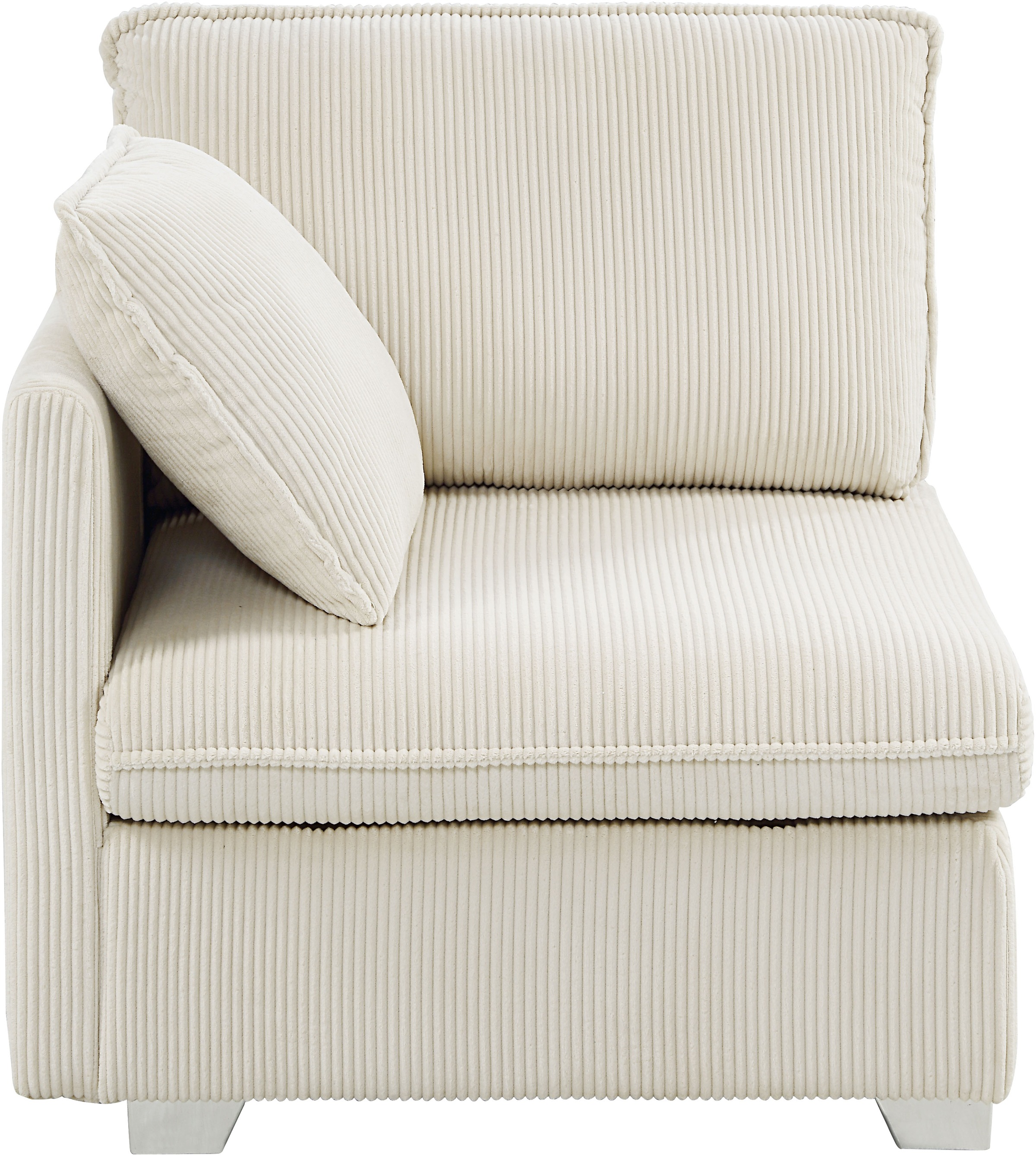 ATLANTIC home collection Wohnlandschaft, modularer 4-Sitzer mit 2 Hockern, weicher Cordbezug