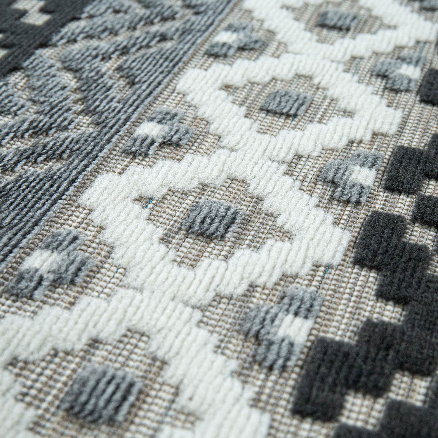 Paco Home Teppich »Charleroi 491«, rechteckig, 3 mm Höhe, 3D-Design, In- und Outdoor geeignet, Wohnzimmer