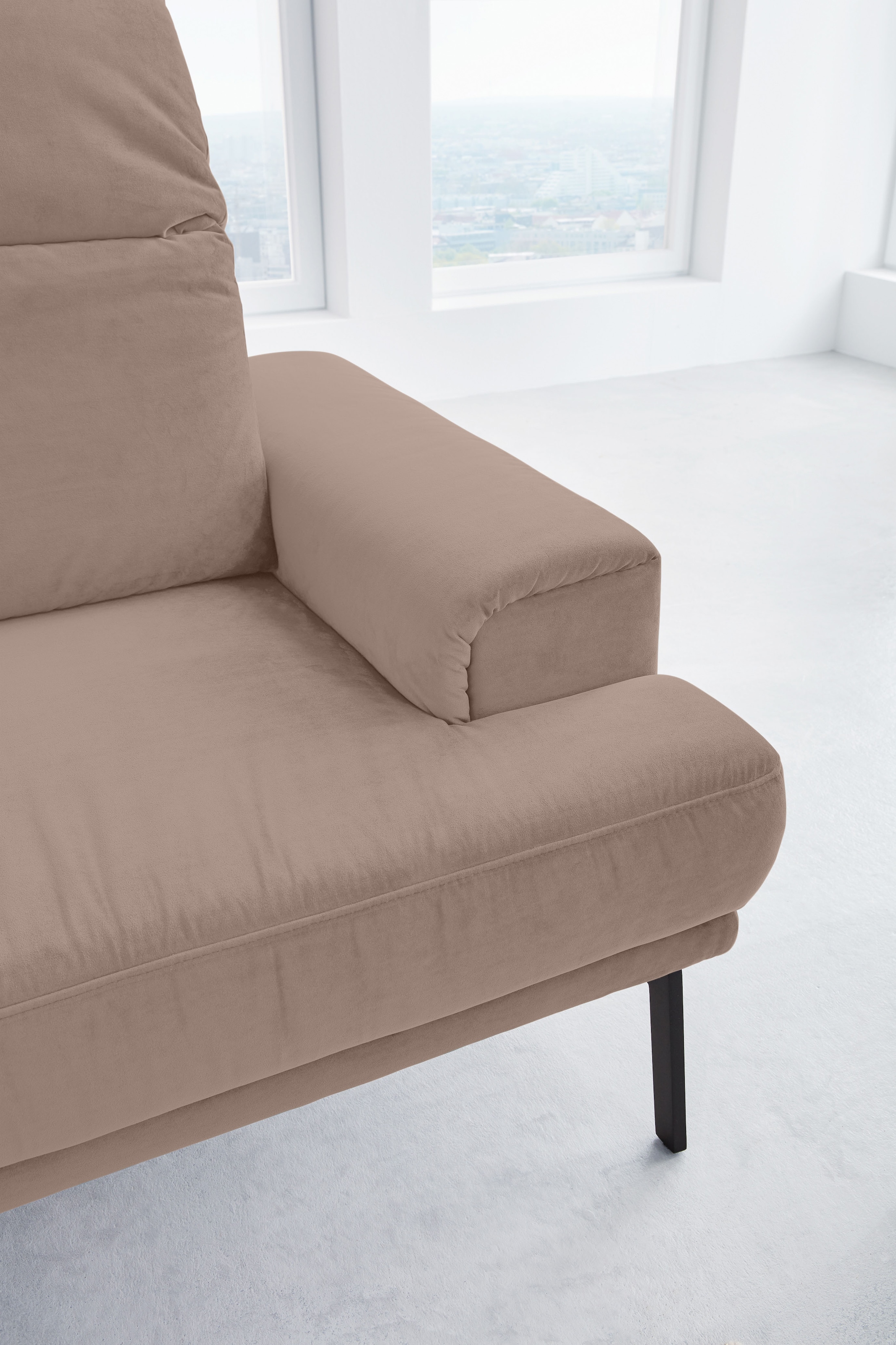 Musterring 2-Sitzer »MR 4580«, inkl. Kopf- und Sitztiefenverstellung, Fuß schwarz, B198 x T103 cm