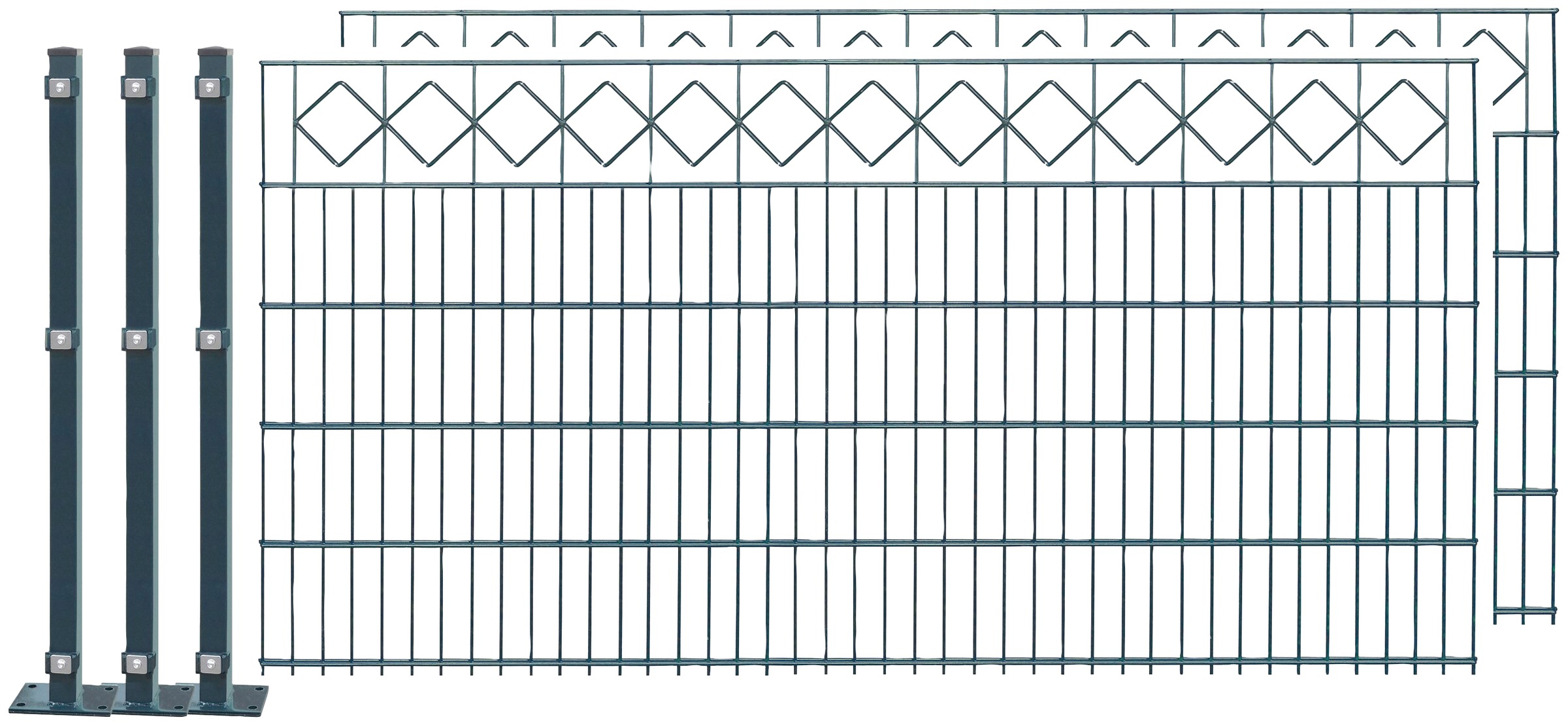 Arvotec Doppelstabmattenzaun »881 - 1353«, (Set), 109 cm hoch, 2 Matten für 4 m, 3... kaufen