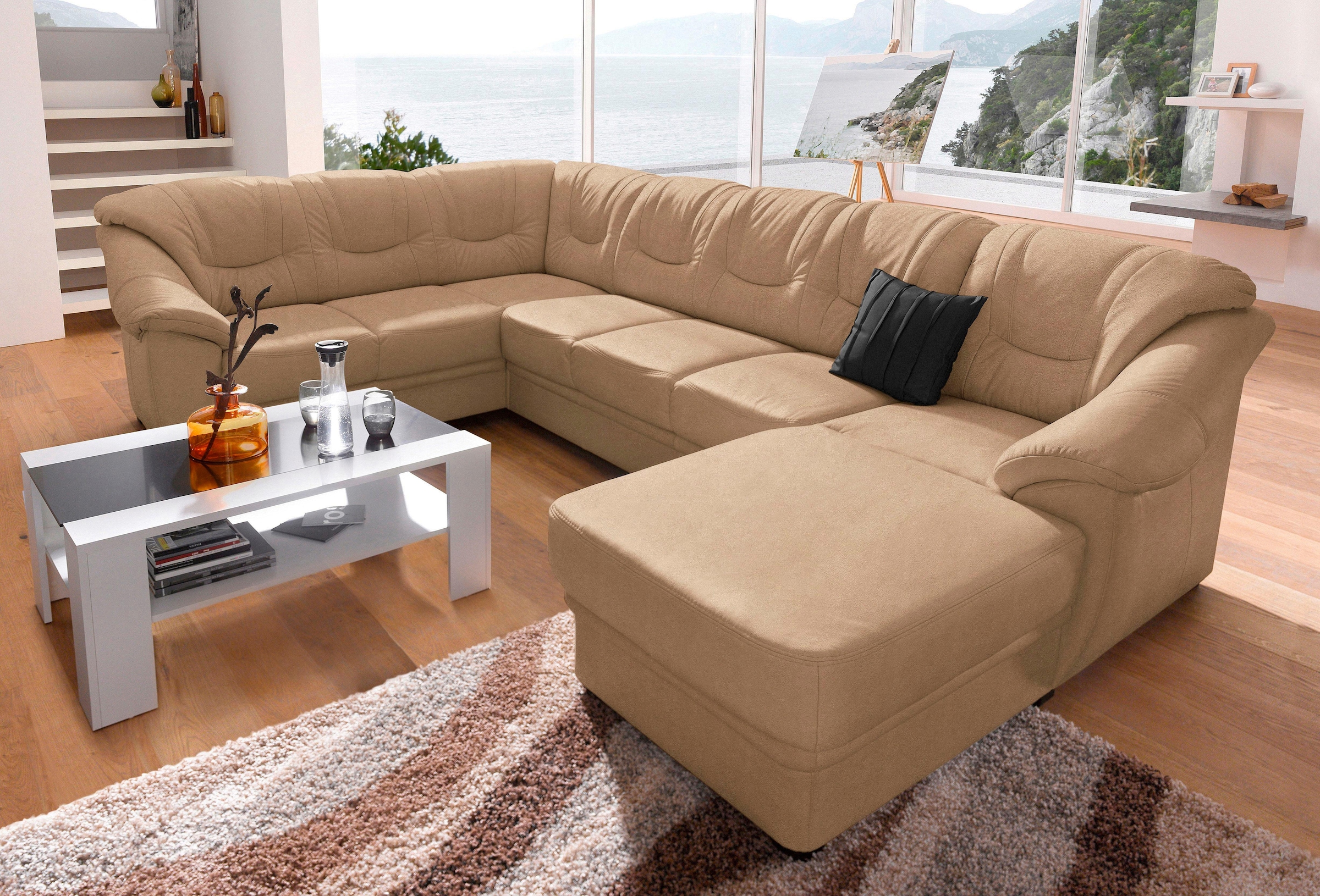 sit&more Wohnlandschaft »Savona U-Form, B: 320 cm« optional Bettfunktion, F günstig online kaufen