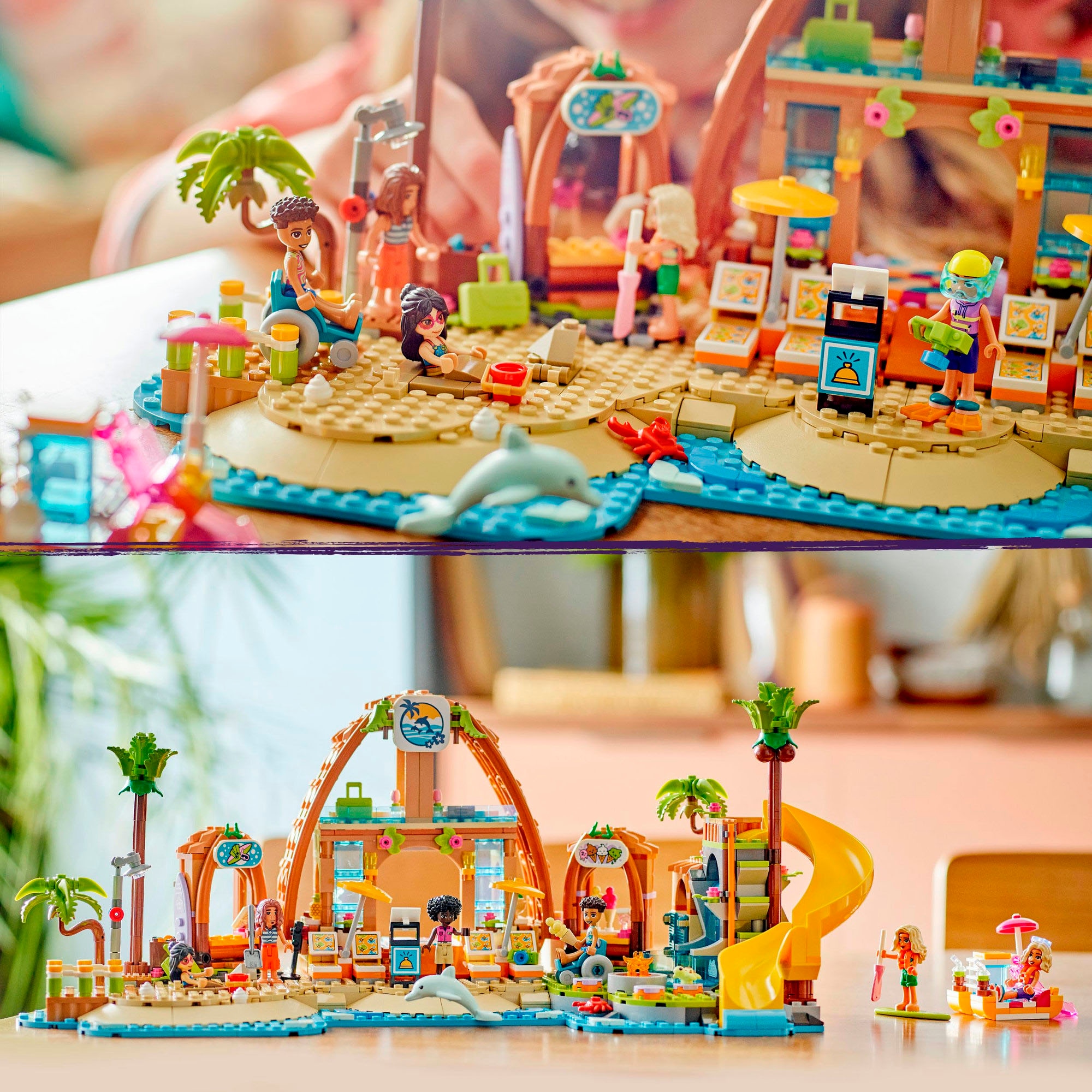 LEGO® Konstruktionsspielsteine »Familienurlaub im Strandresort (42673), LEGO Friends«, (1140 St.), Made in Europe