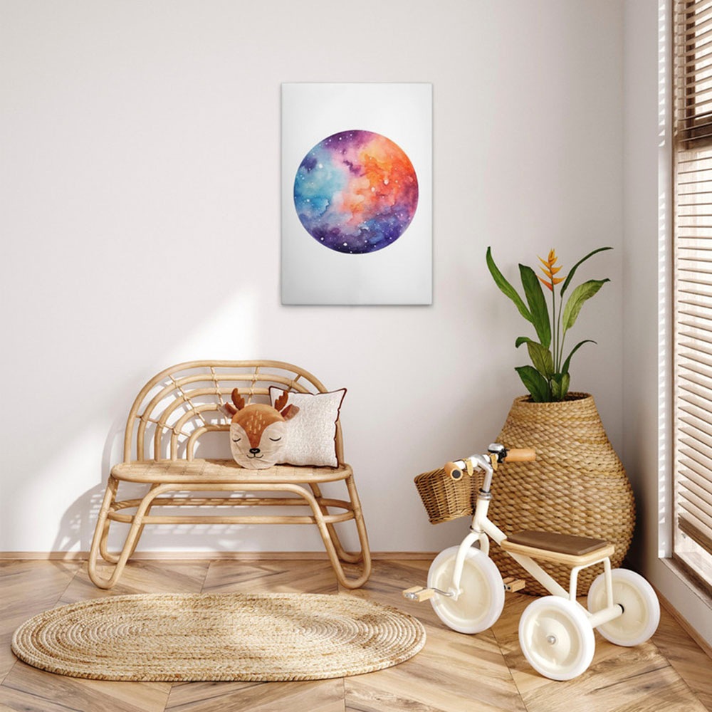 A.S. Création Leinwandbild »Colourful Planet - Wandbild Weiß Bunt Keilrahme günstig online kaufen