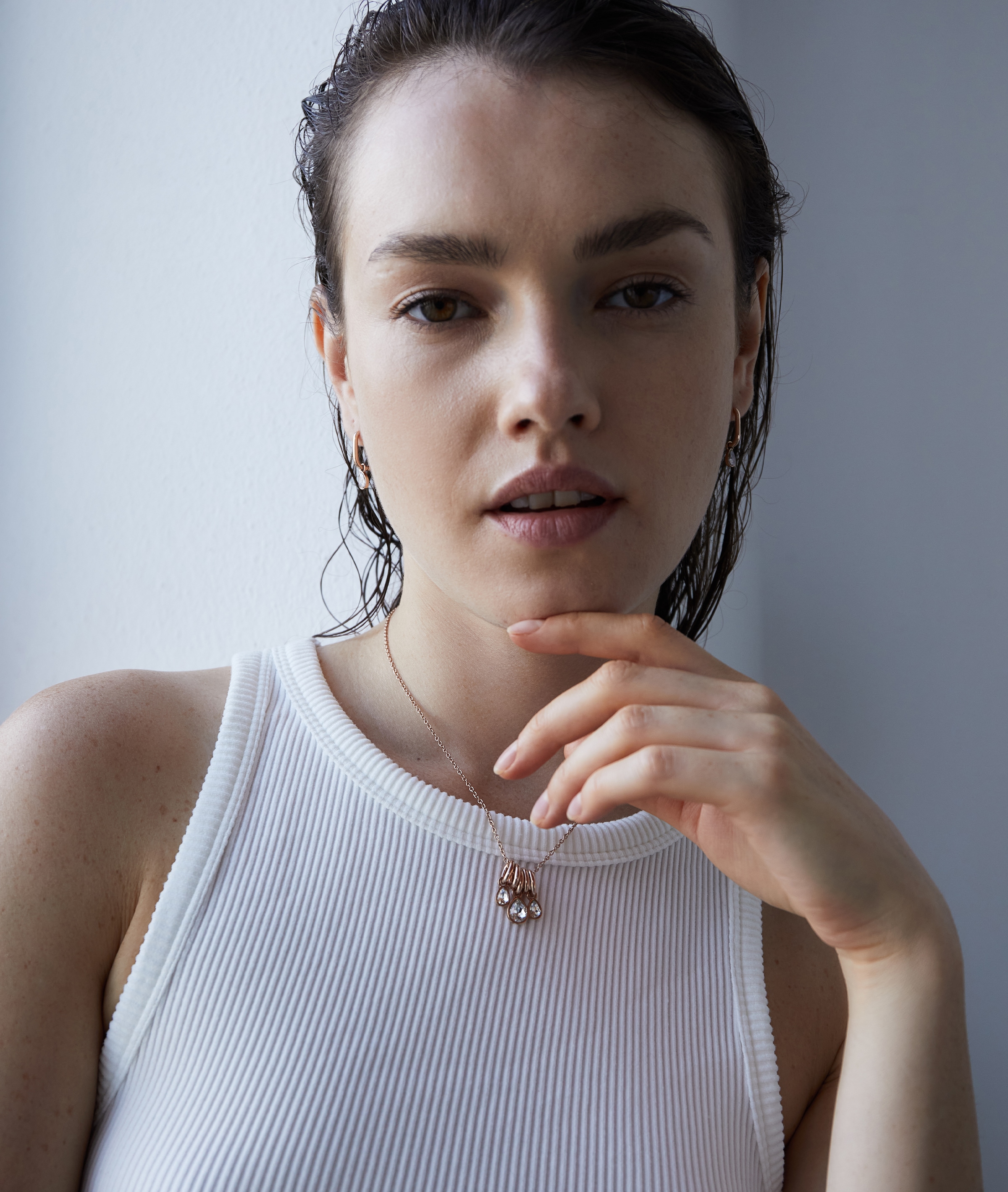Echtzeit Paar Creolen »Schmuck Geschenk Edelstahl Ohrringe Like Diamonds Tropfen«, mit Zirkonia (synth.) - Einhänger abnehmbar