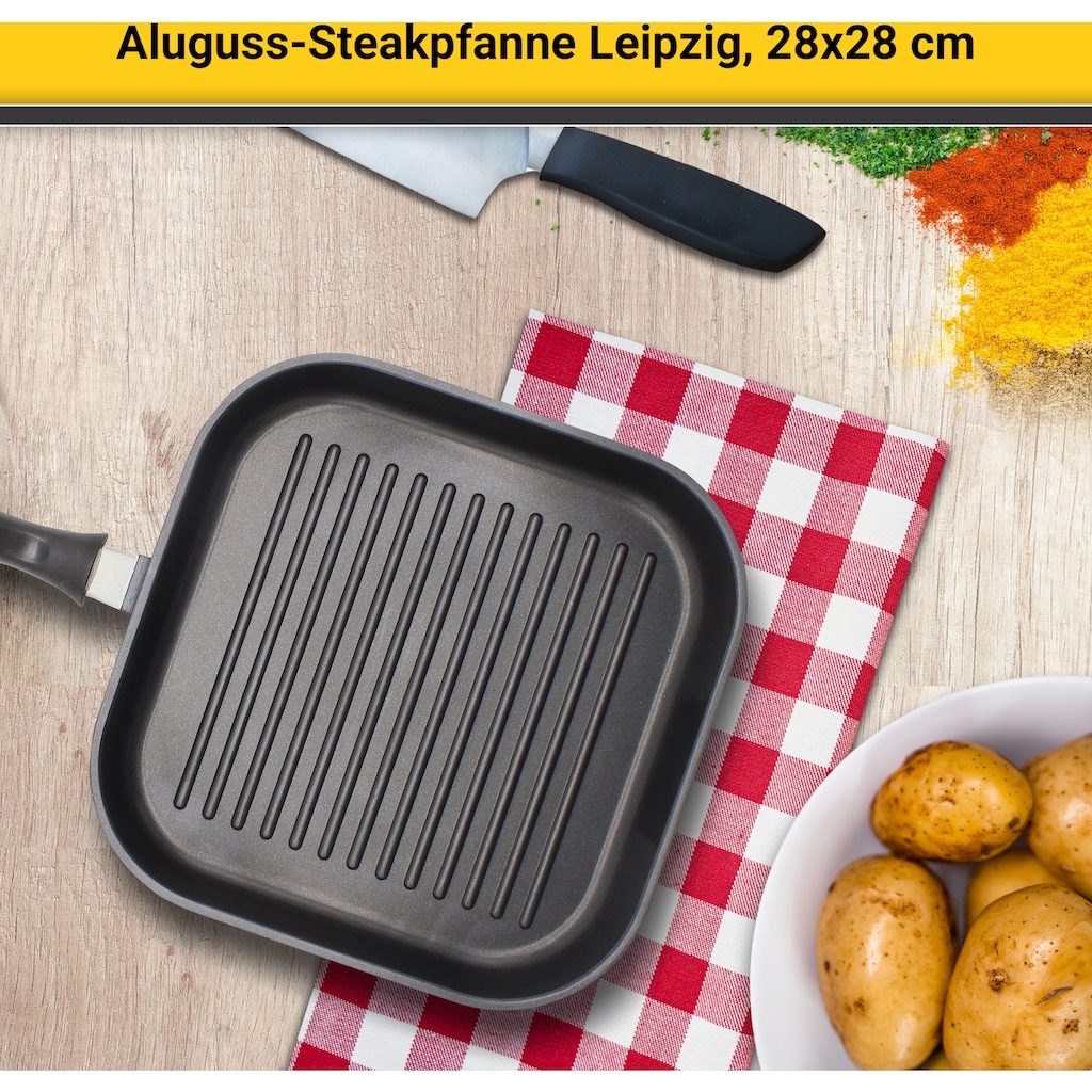 Krüger Steakpfanne »Leipzig«, Aluminiumguss, (1 tlg.)