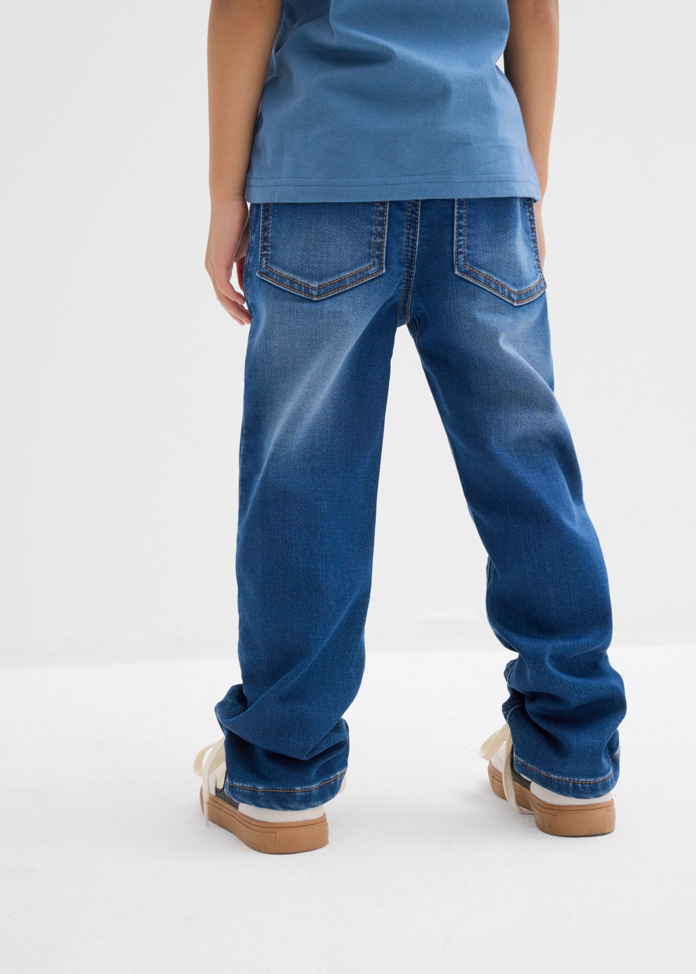bonprix Regular-fit-Jeans für Jungen, mit elastischem Rippbund