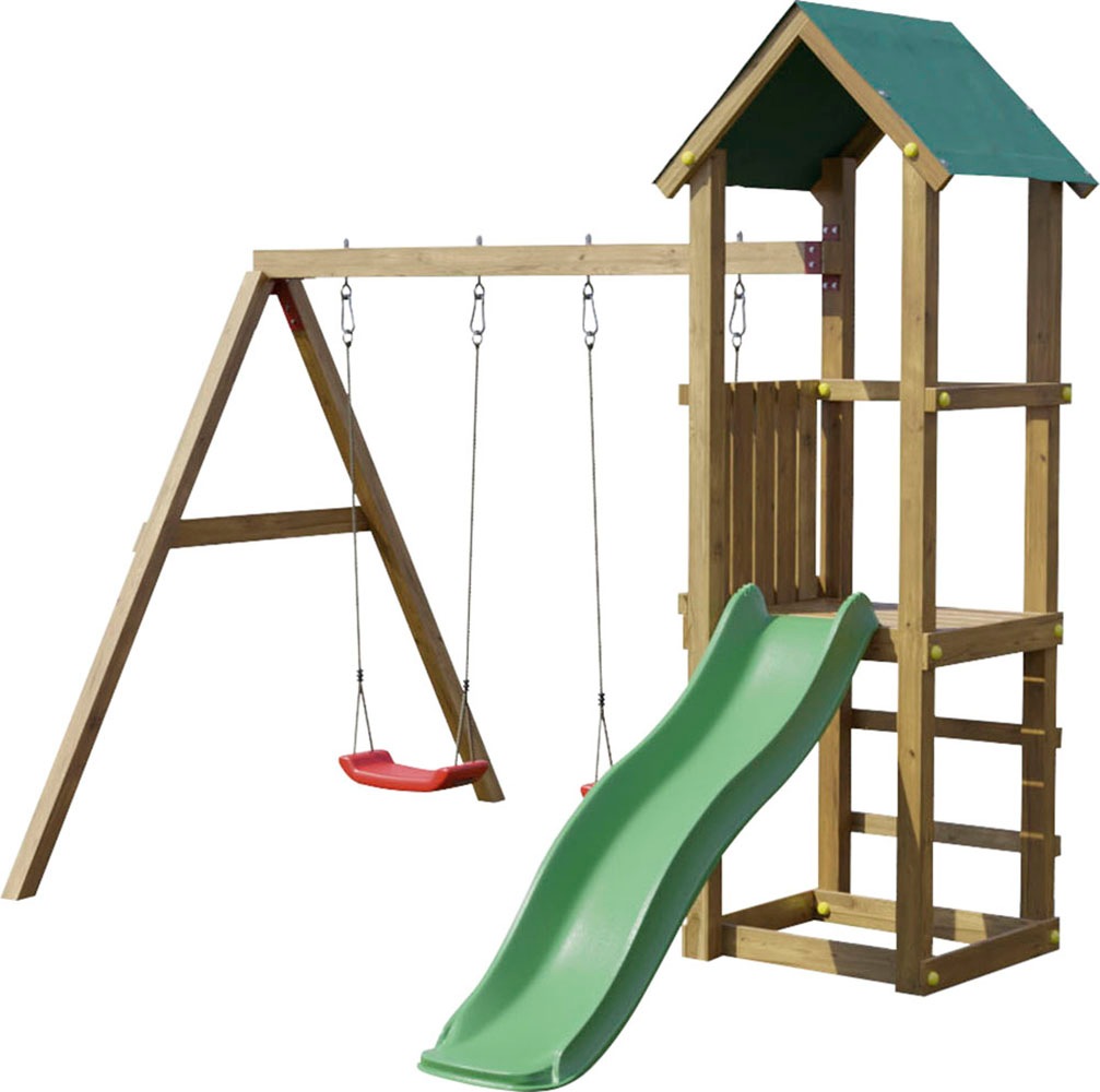 FUNGOO Spielturm »Lucas«, mit Schaukel & Rutsche