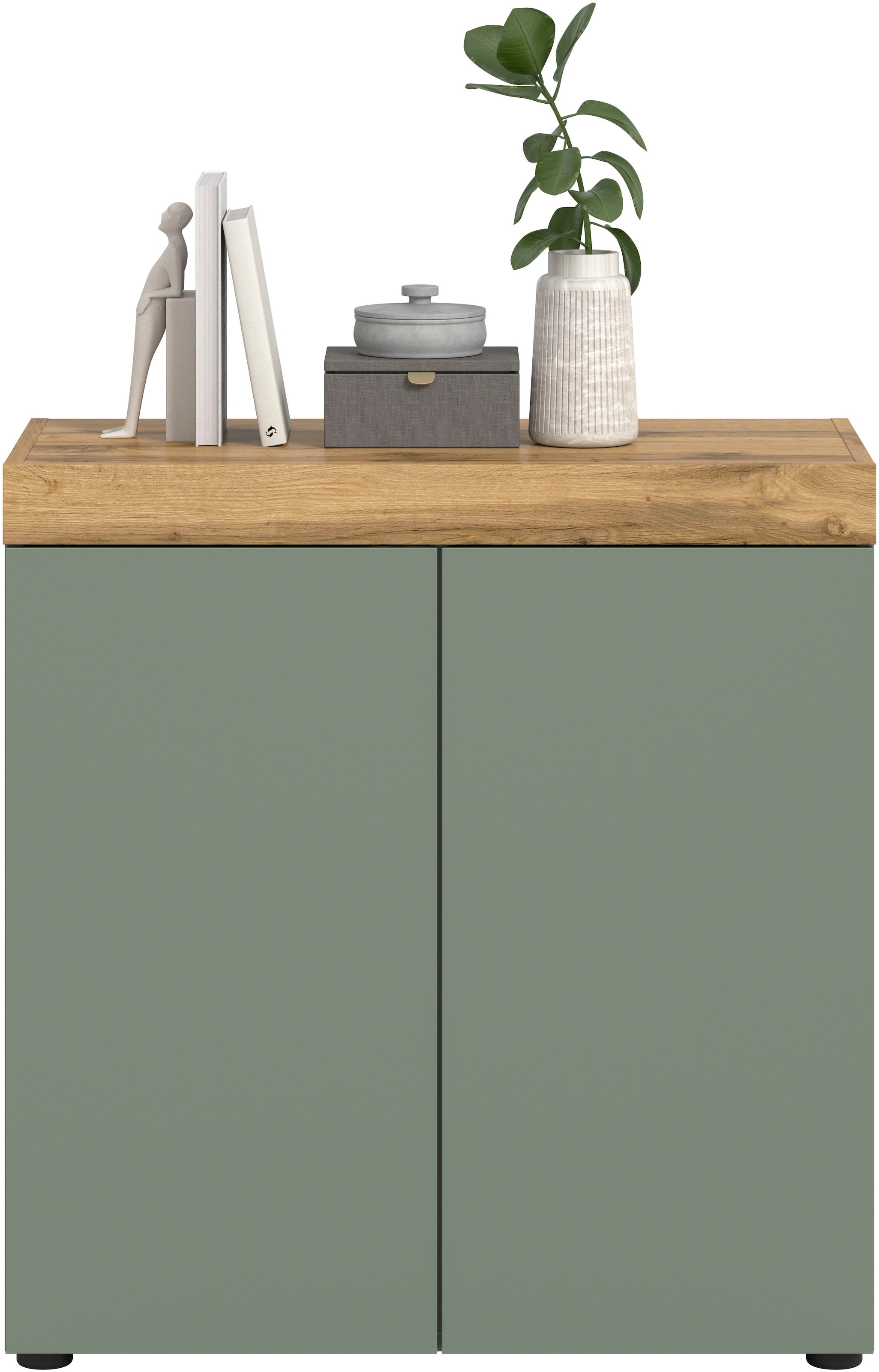 OTTO home Kommode »MAMBO, Breite 77cm, 2 Türen, 4 Fächer, push-2-open« 2 farbige Ausführung, in verschiedenen Farben erhältlich, 1 Stk. tlg. Kommode, Anrichte, Wohnzimmer, Schlafzimmer