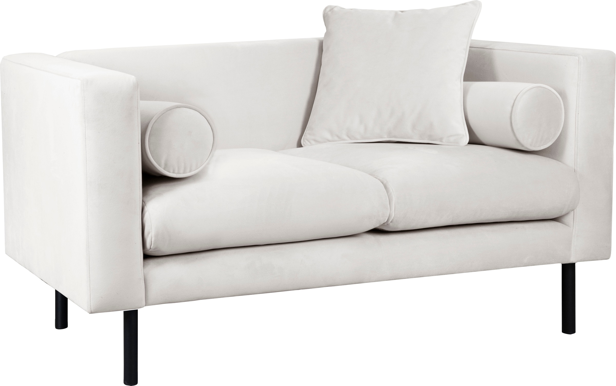 Guido Maria Kretschmer Home&Living 2-Sitzer »Lillibeth Designsofa mit Wellenunterfederung, Maße B/T/H: 155/74/83 cm«, Zierkissen als Wendekissen, in Samtoptik oder Cord