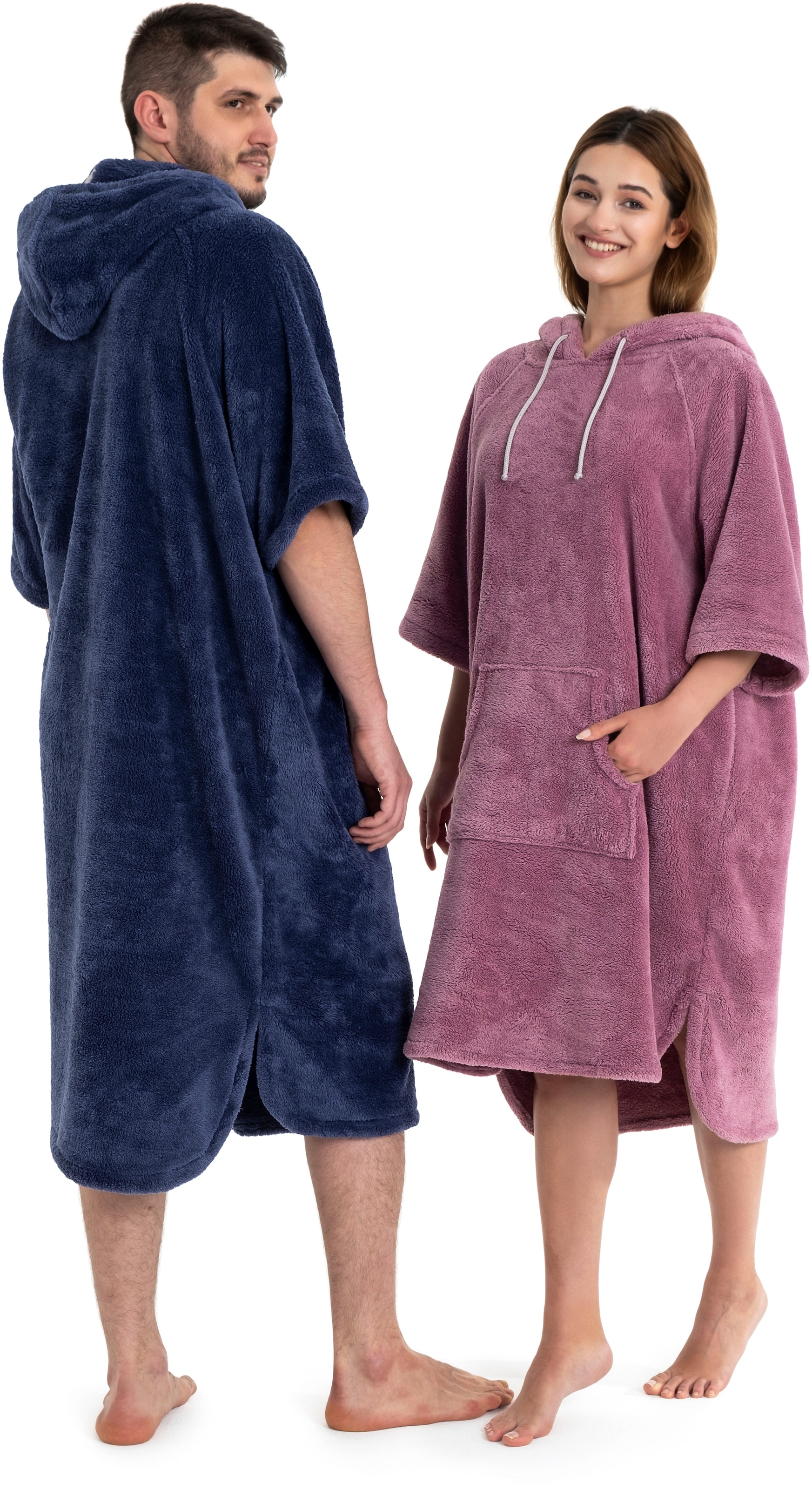 my home Badeponcho »Lillou«, (1 St.), weich und kuschelig, Unisex, für Damen und Herren, Surfponcho